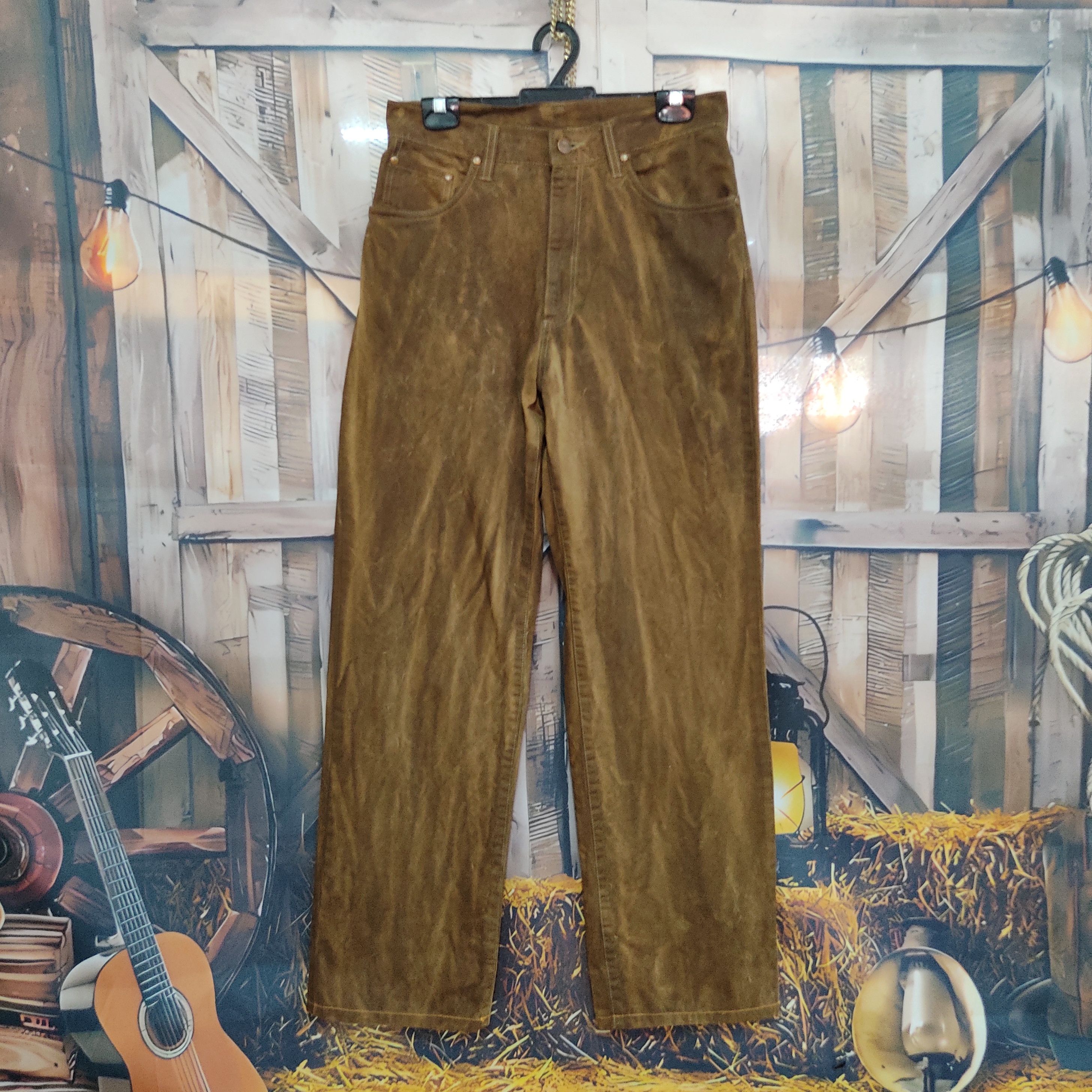 Wrangler Wrangler Blue Bell Rustic Brown Washed Denim Pants Size US 29 - 2 Thumbnail