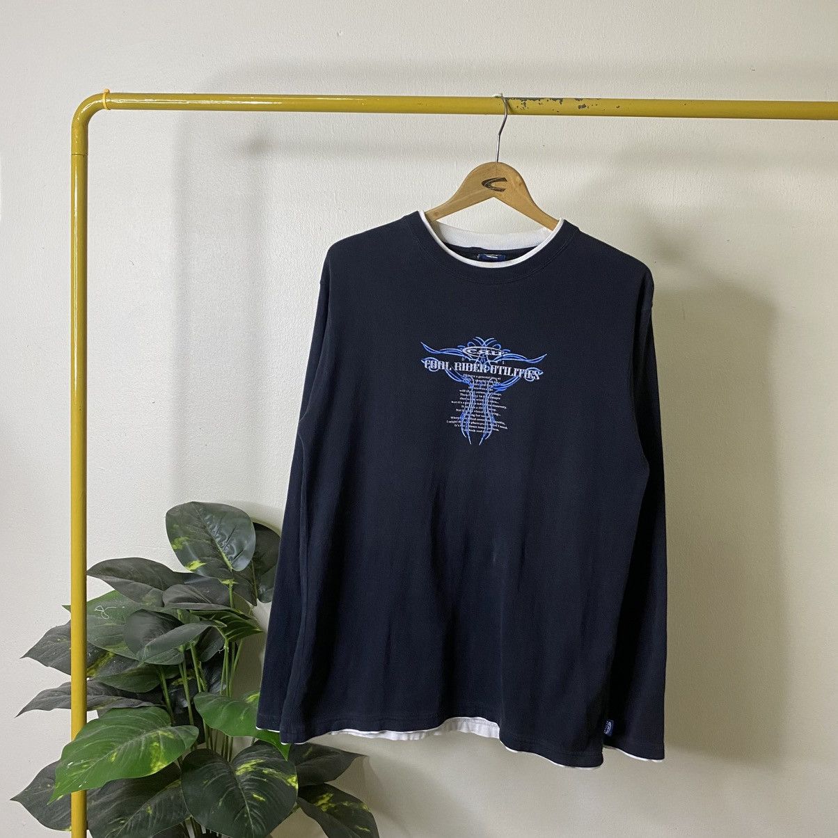 Vintage Y2K CRU Surf Affliction Design Double Layer LS T Shirt Size US M / EU 48-50 / 2 - 7 Thumbnail