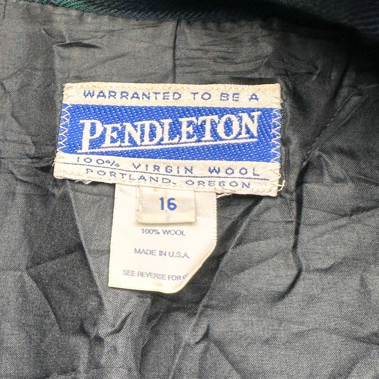 Pendleton Vintage Pendleton Plaid Wool Blazer Coat Womens 16 XL Green Size XL / US 12-14 / IT 48-50 - 3 Thumbnail
