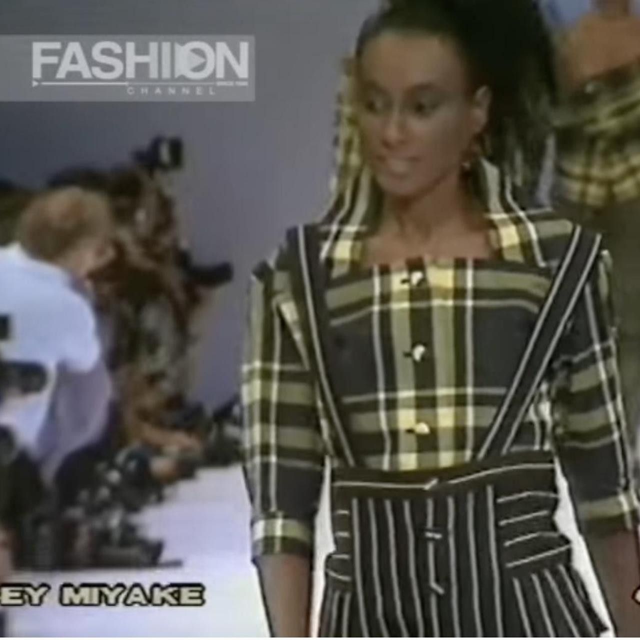 Issey Miyake issey miyake S/S1990 yellow & black tartan plaid punk top Size M / US 6-8 / IT 42-44 - 1 Thumbnail