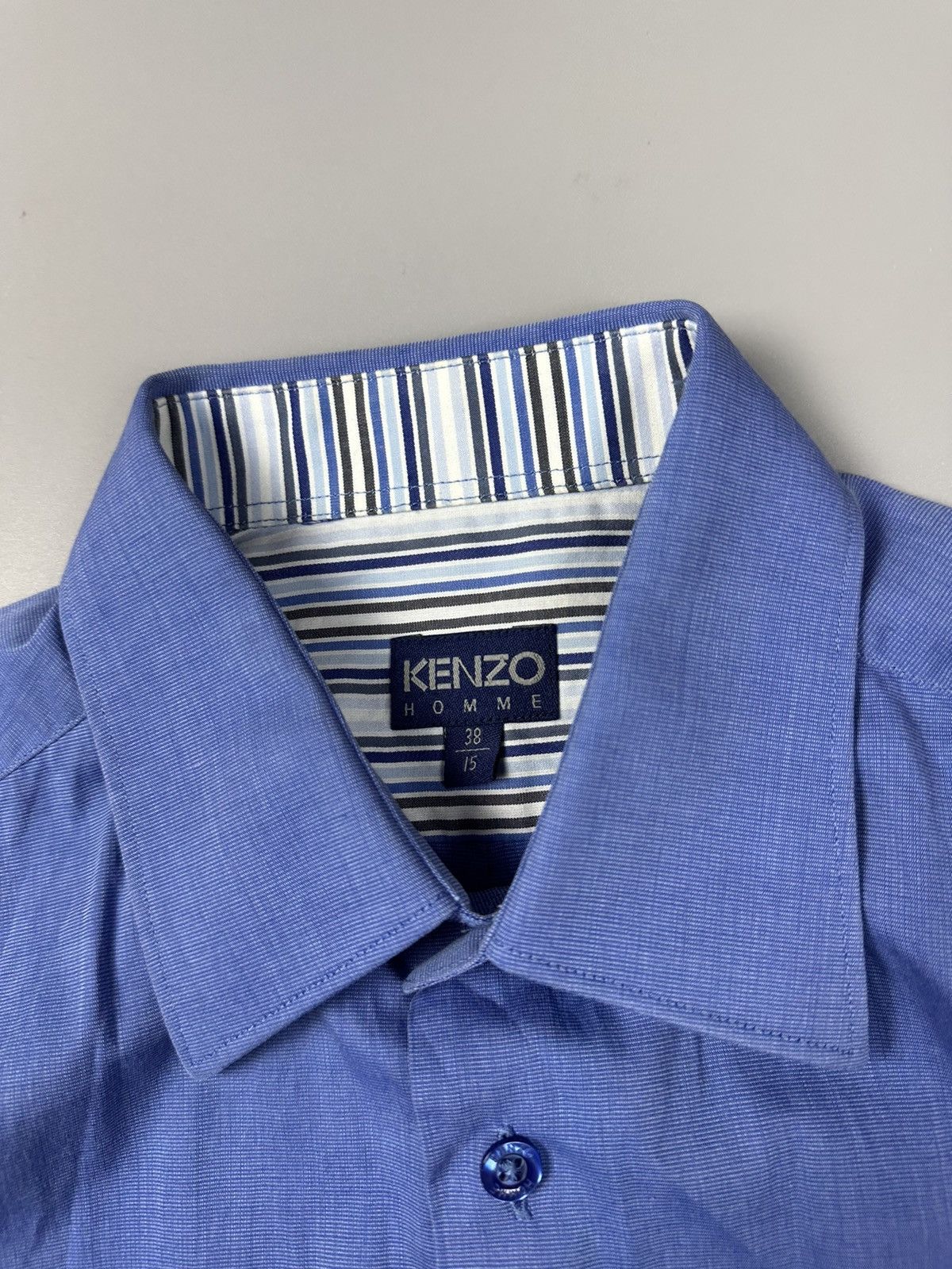 Kenzo Kenzo Homme Vintage Solid Button Shirt Size US L / EU 52-54 / 3 - 3 Thumbnail