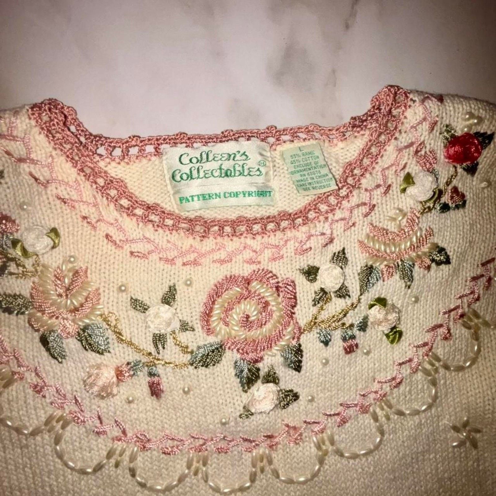 & Other Stories Unbranded Women's Cream and White Sweater Size L / US 10 / IT 46 - 7 Thumbnail