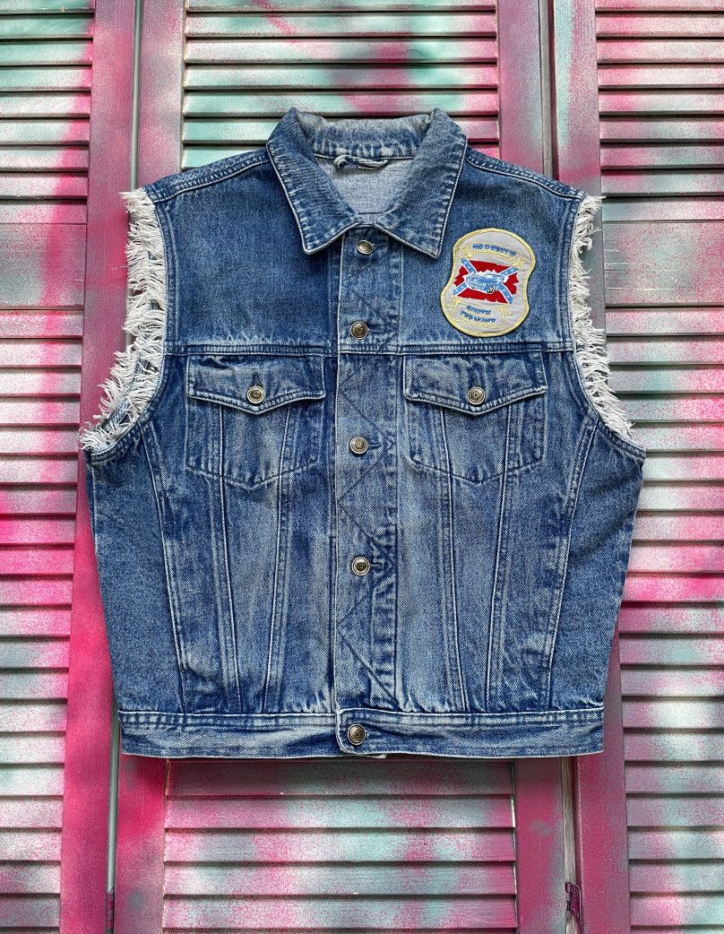 Band Tees Vintage 90s Running Wild Rock Band Metal Denim Vest Size US S / EU 44-46 / 1 - 1 Thumbnail