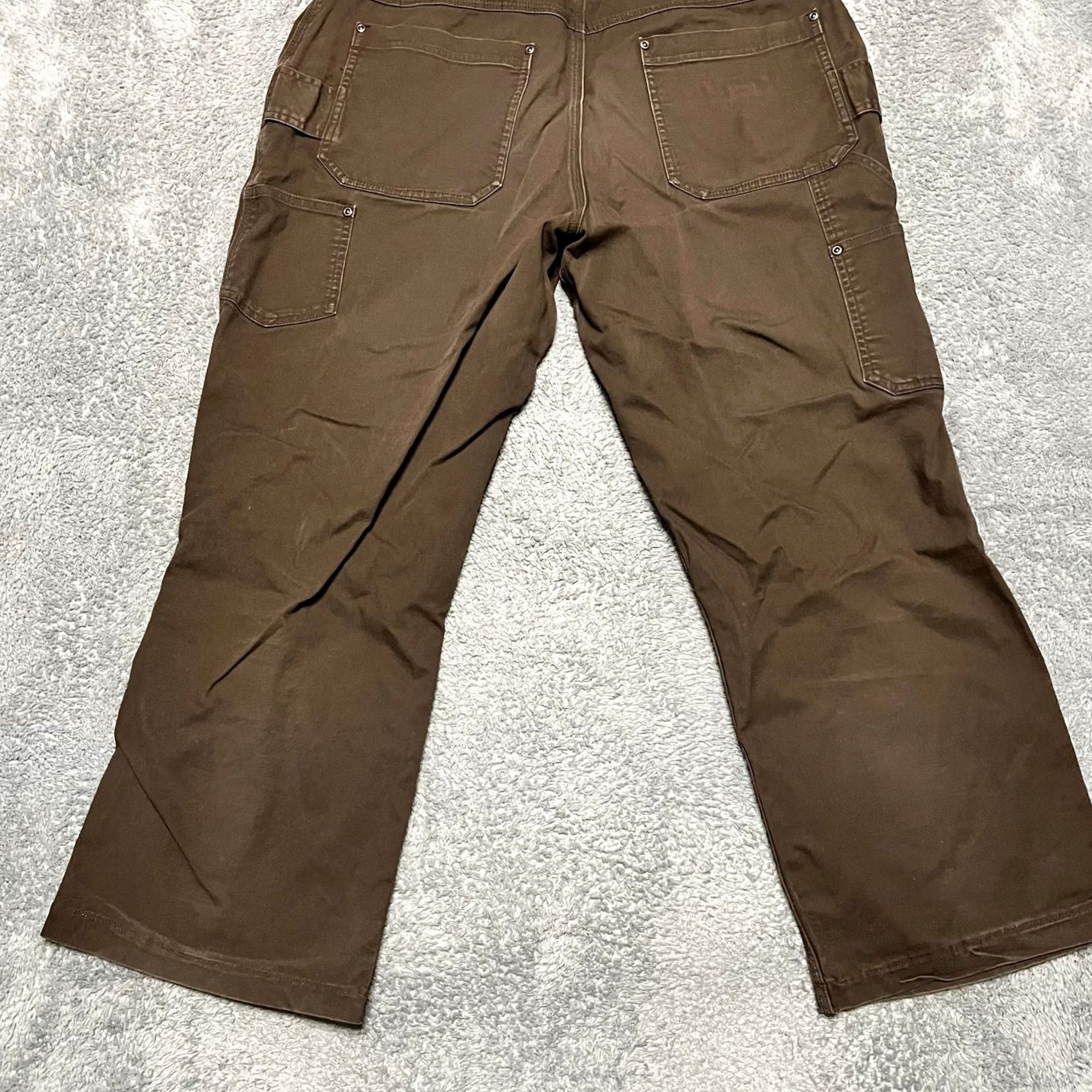 Duluth Trading Company Duluth Trading Pants Mens 36 Chino Relaxed Canvas Carpenter Fire Hose Inseam 26 Brown Mens Size US 36 / EU 52 - 4 Thumbnail