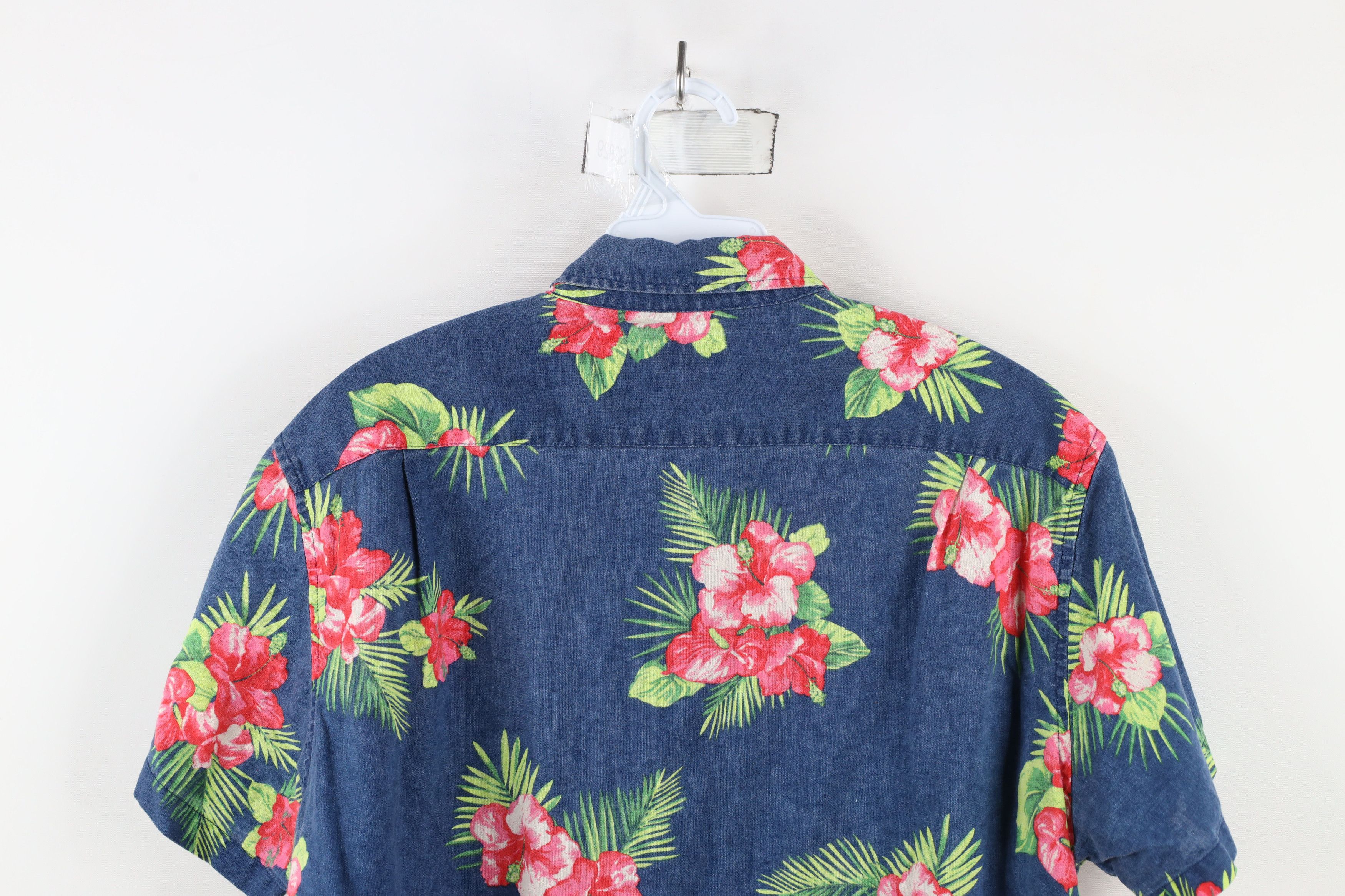 J.Crew × Vintage J Crew Faded Linen Blend Flower Hawaiian Button Down Shirt Size US L / EU 52-54 / 3 - 8 Thumbnail