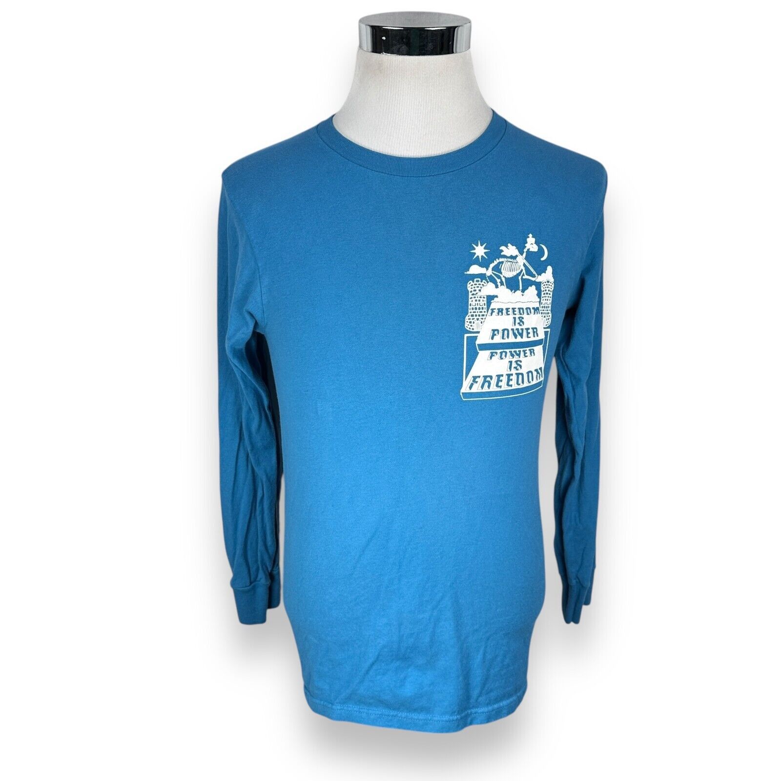 Stussy Stussy Power is Freedom T-Shirt Blue Men’s Small Cotton Size US S / EU 44-46 / 1 - 1 Thumbnail