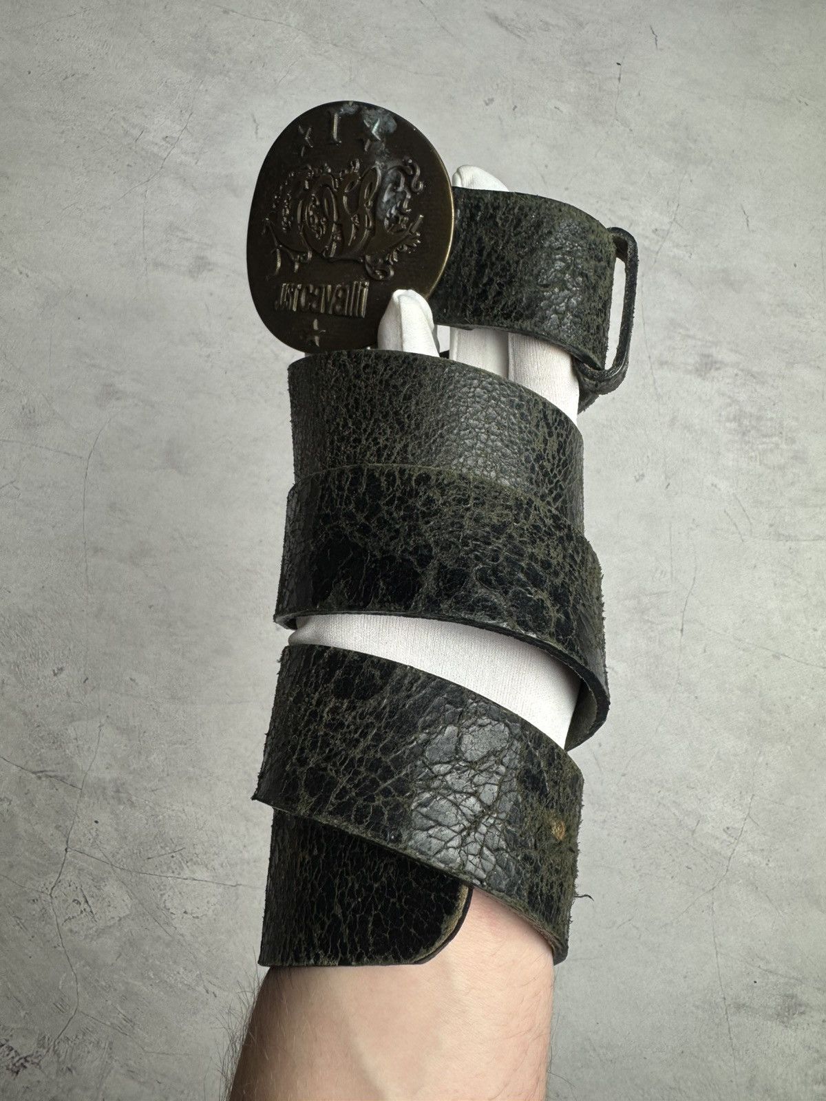 Just Cavalli × Vintage Just Cavalli Belt Leather Black Vintage men’s Size ONE SIZE - 3 Thumbnail