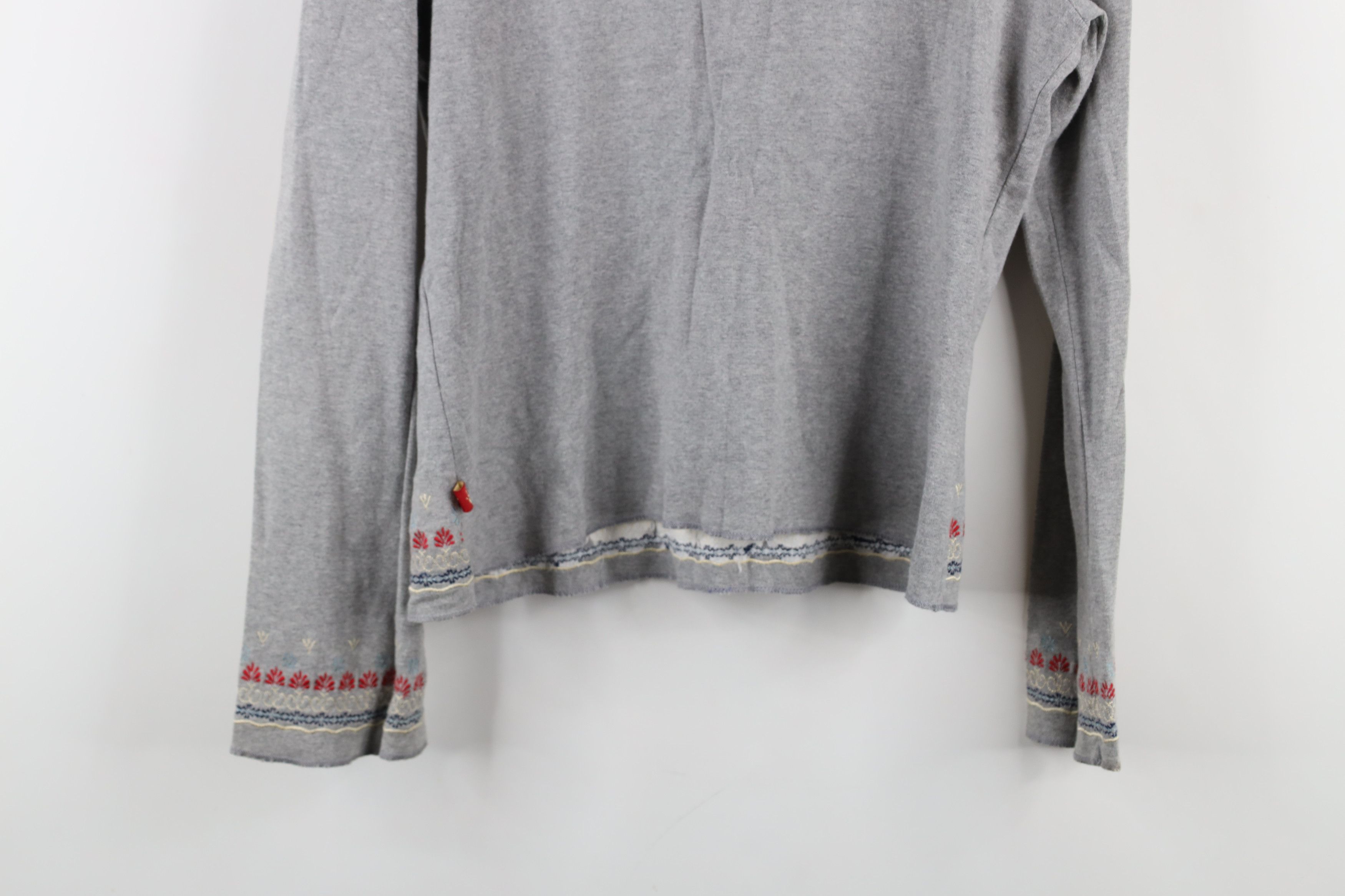 Vintage Vintage 90s Y2K Mudd Babydoll Ribbed Thermal T-Shirt Gray Size L / US 10 / IT 46 - 14 Thumbnail