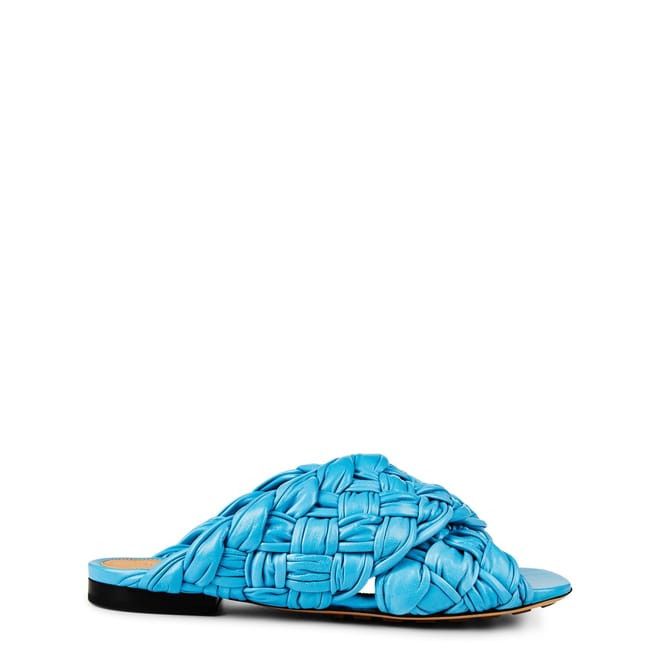 Bottega Veneta Bottega Veneta Bv Flatform Mule Slides in Blue Size US 5.5 / IT 35.5 - 1 Thumbnail