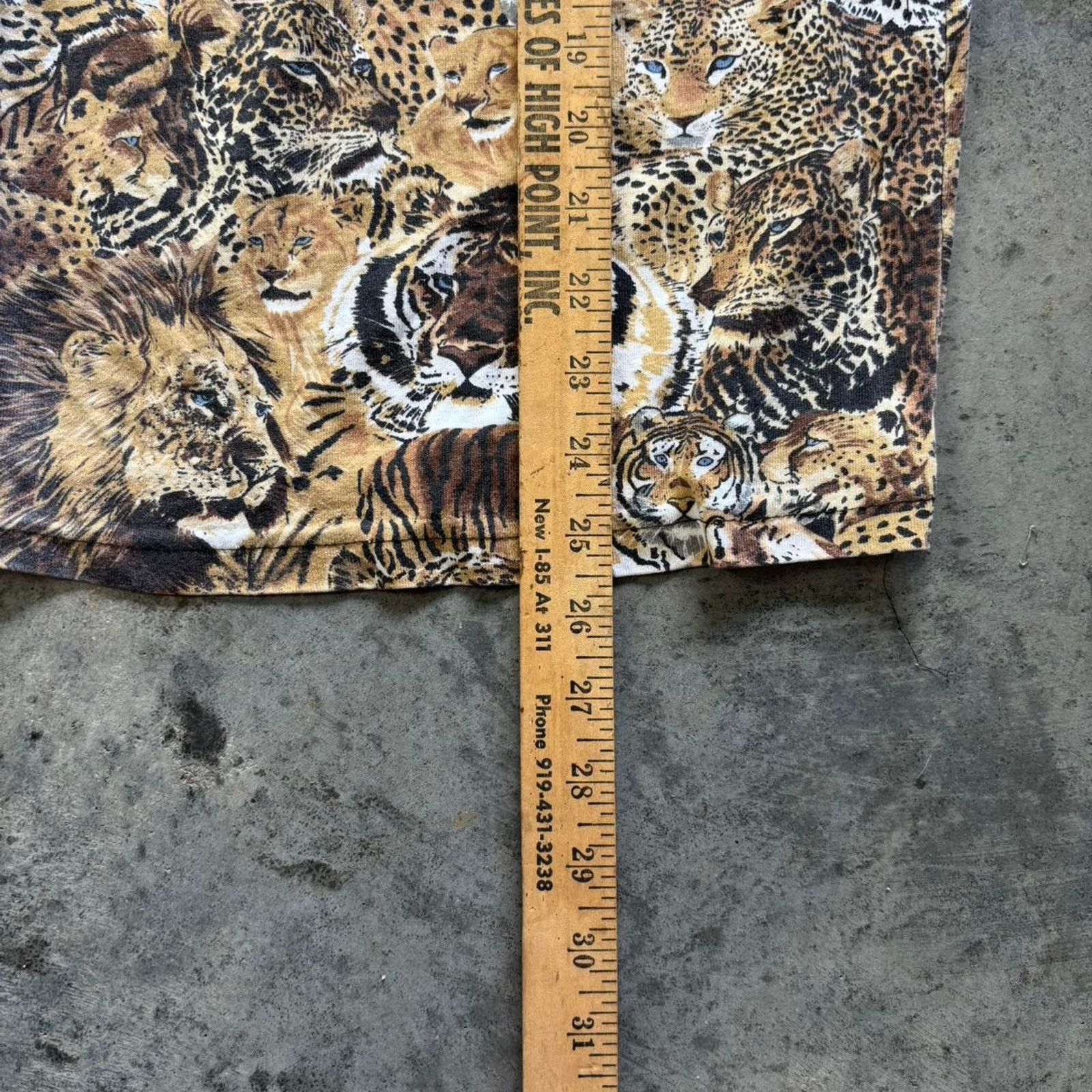 Vintage 90s All Over Print Tiger & Lion T-shirt Size L / US 10 / IT 46 - 5 Thumbnail