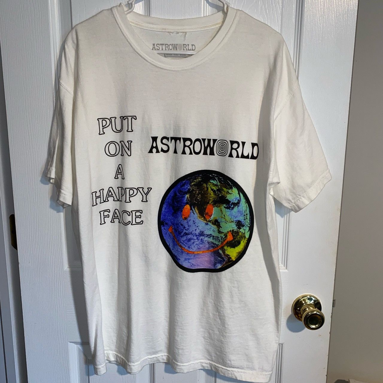 Travis Scott Travis Scott Astroworld “Happy Face” T-Shirt Size US L / EU 52-54 / 3 - 1 Thumbnail