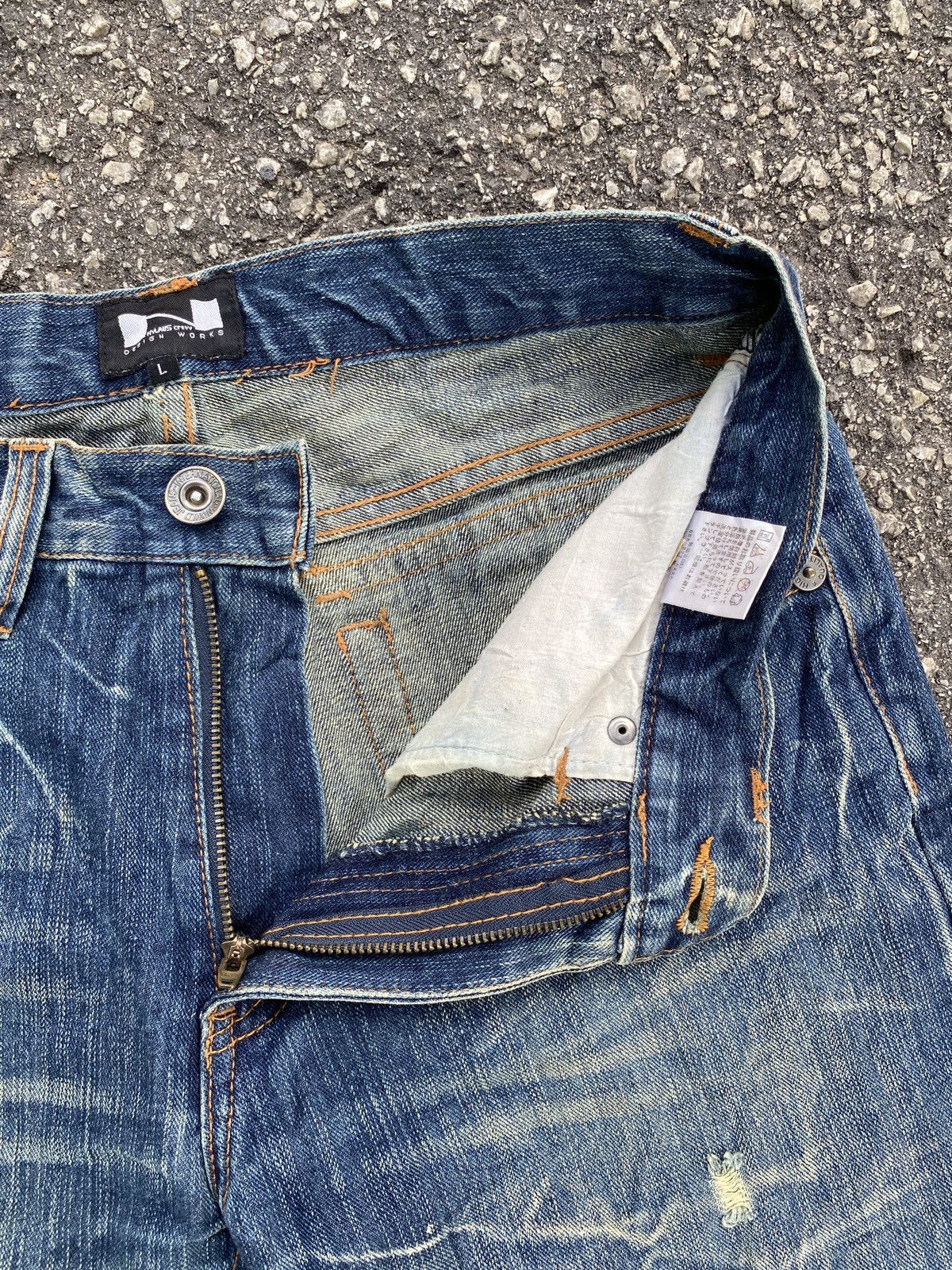 If Six Was Nine × Tornado Mart 2000s Nylaus Crew Claws Mark Design Flare Denim Size US 31 - 15 Thumbnail