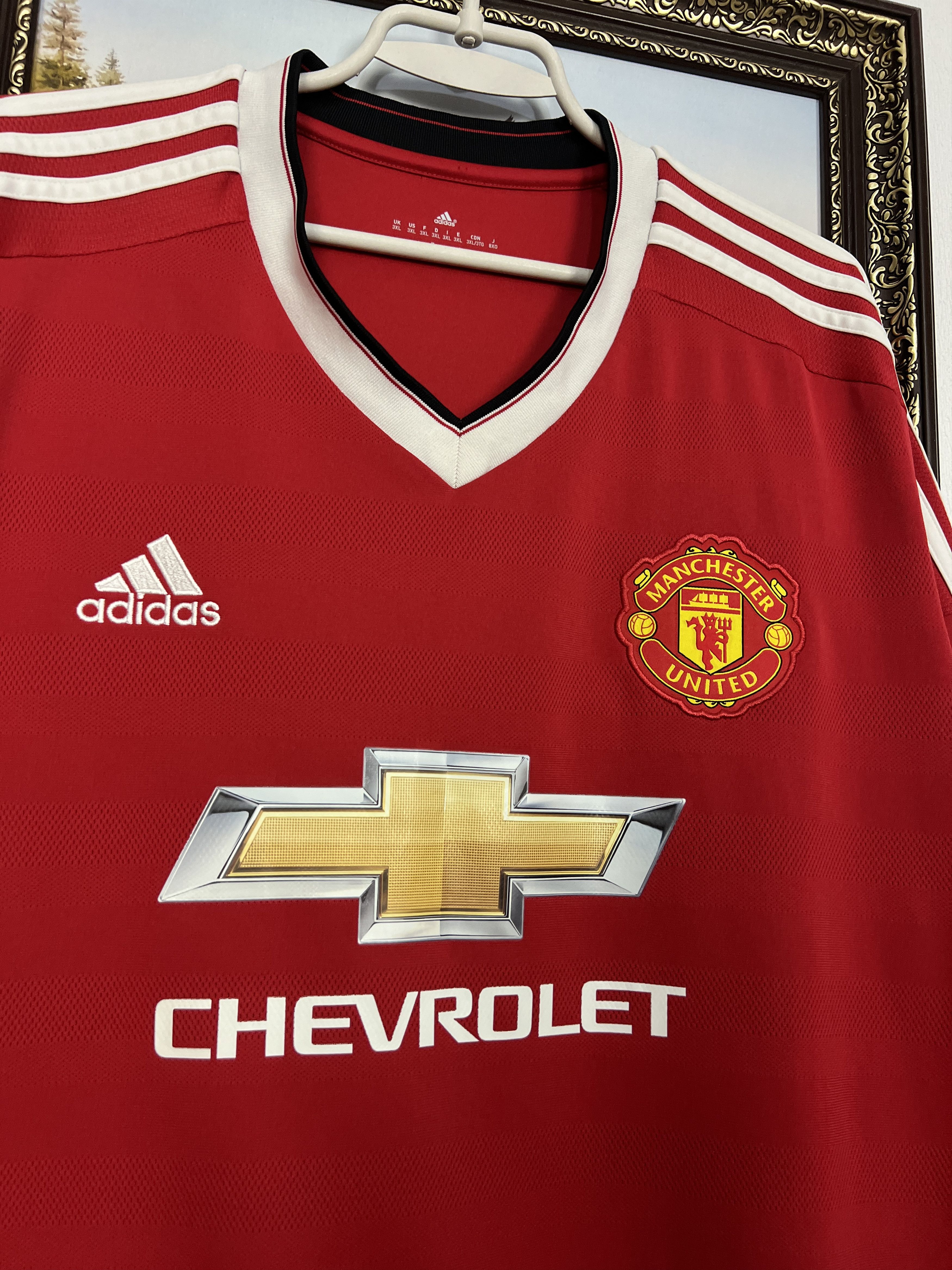 Adidas Manchester United football shirt Soccer Jersey Trikot 3XL Size US XXL / EU 58 / 5 - 3 Thumbnail
