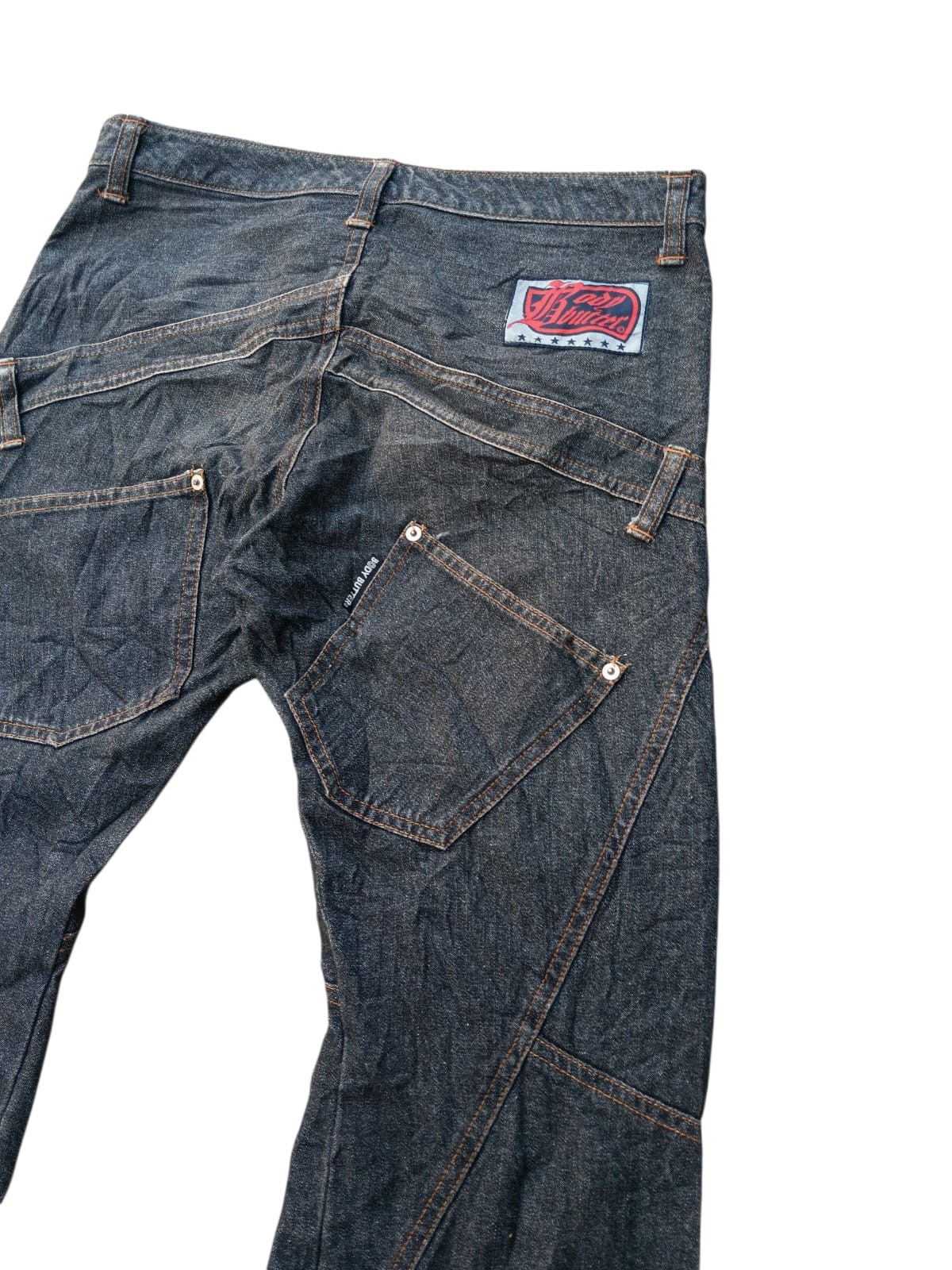 Japanese Brand Bodybutter recycle denim re build flared pants Size US 31 - 13 Thumbnail