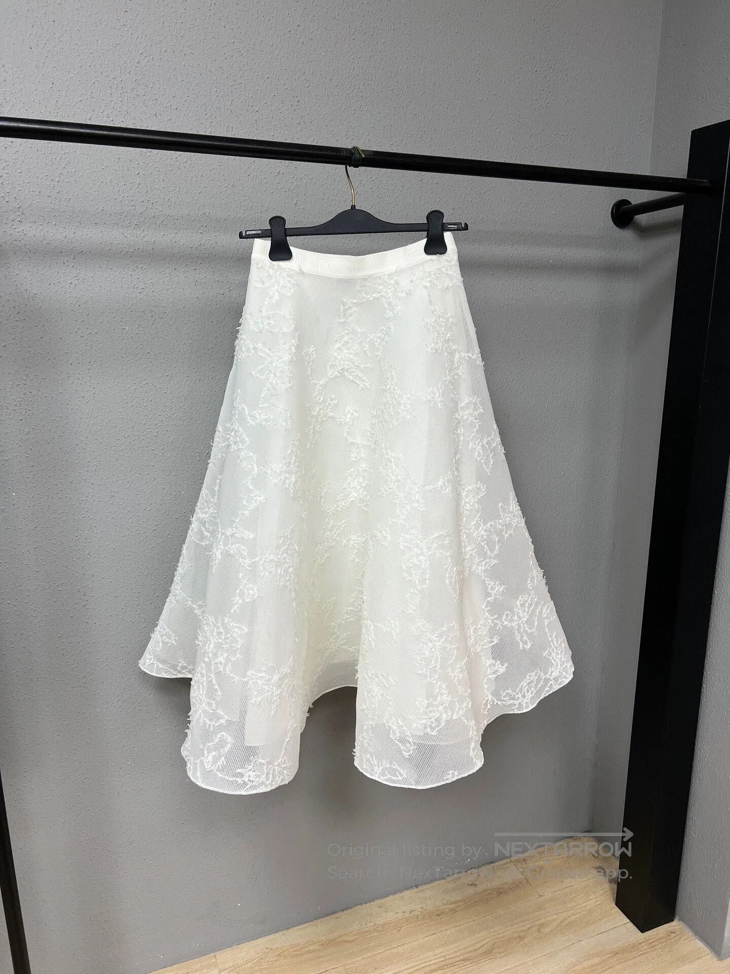 Dior Dior White Lace Midi Skirt. Size XL / US 12-14 / IT 48-50 - 1 Thumbnail