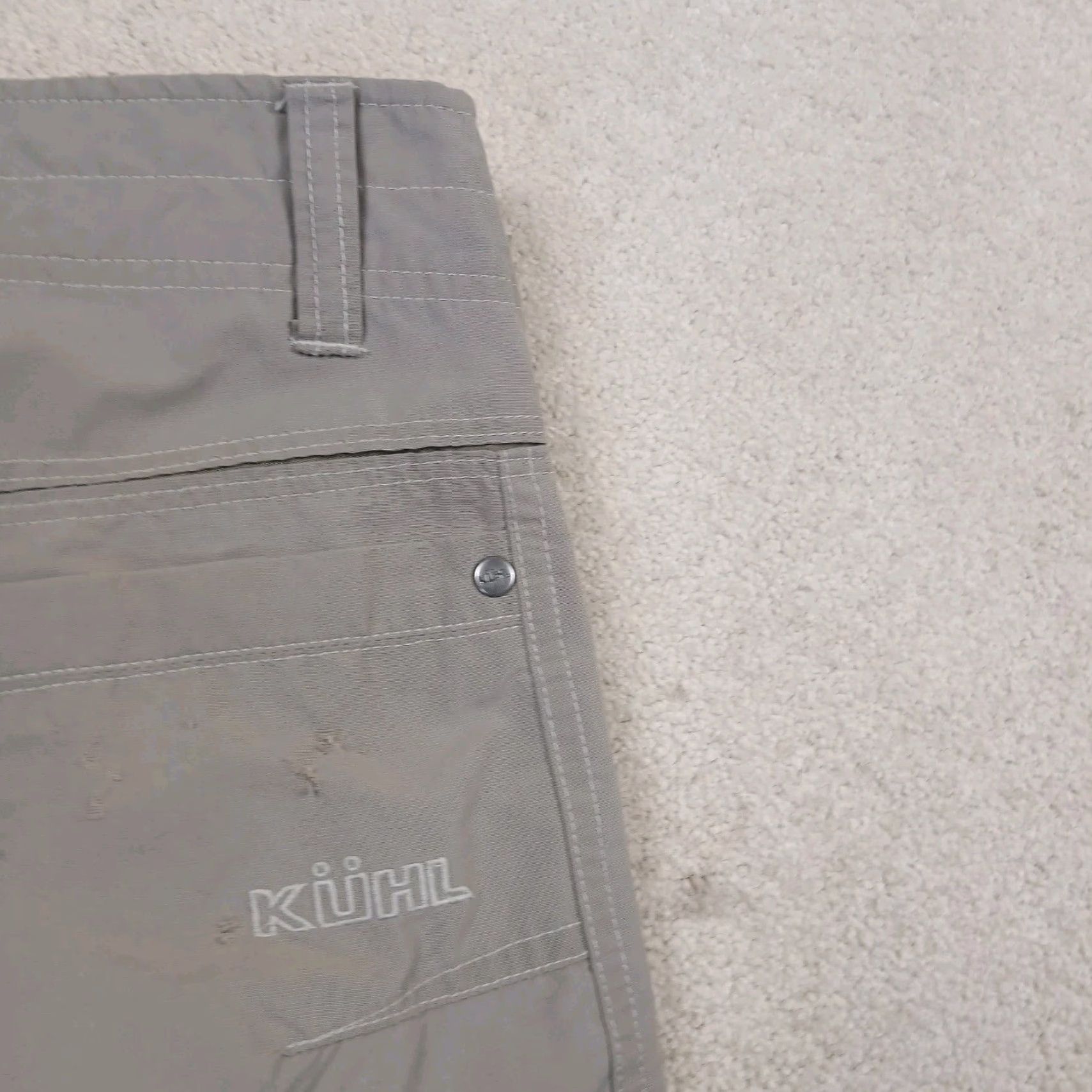 Vintage Kuhl Liberator Convertible Pants Men 30x32 Beige Cargo Pocket Logo Hiking Outdoors Ultra Stretch Regular Rise 30" Inseam 32" Size US 30 / EU 46 - 7 Thumbnail