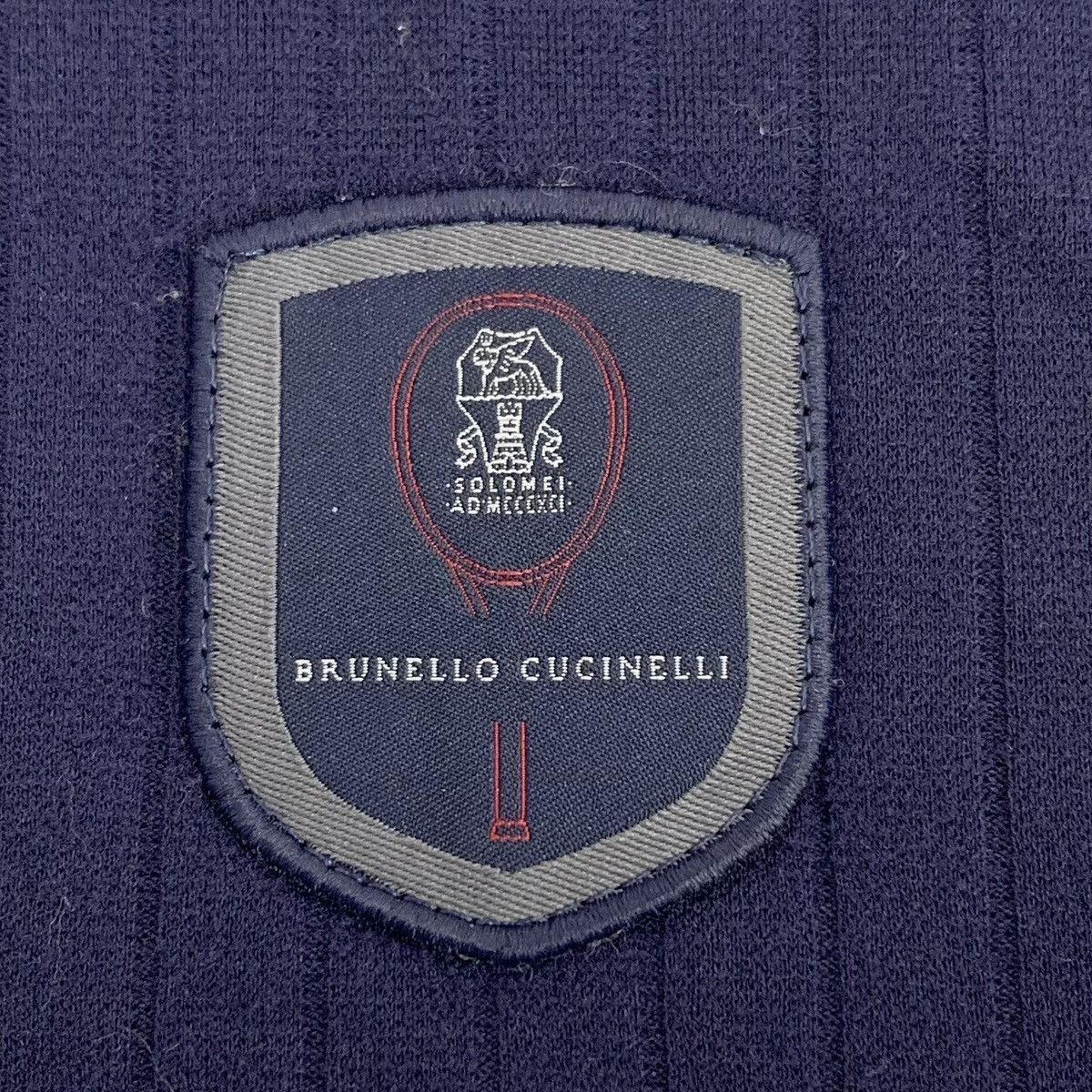 Brunello Cucinelli Blue Ribbed Short Sleeve Polo Shirt Size US L / EU 52-54 / 3 - 5 Thumbnail