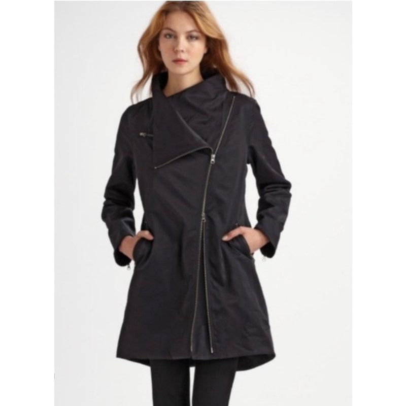 Eileen Fisher Eileen Fisher Black Fleece-Lined Moto Jacket Outerwear M Size M / US 6-8 / IT 42-44 - 2 Thumbnail