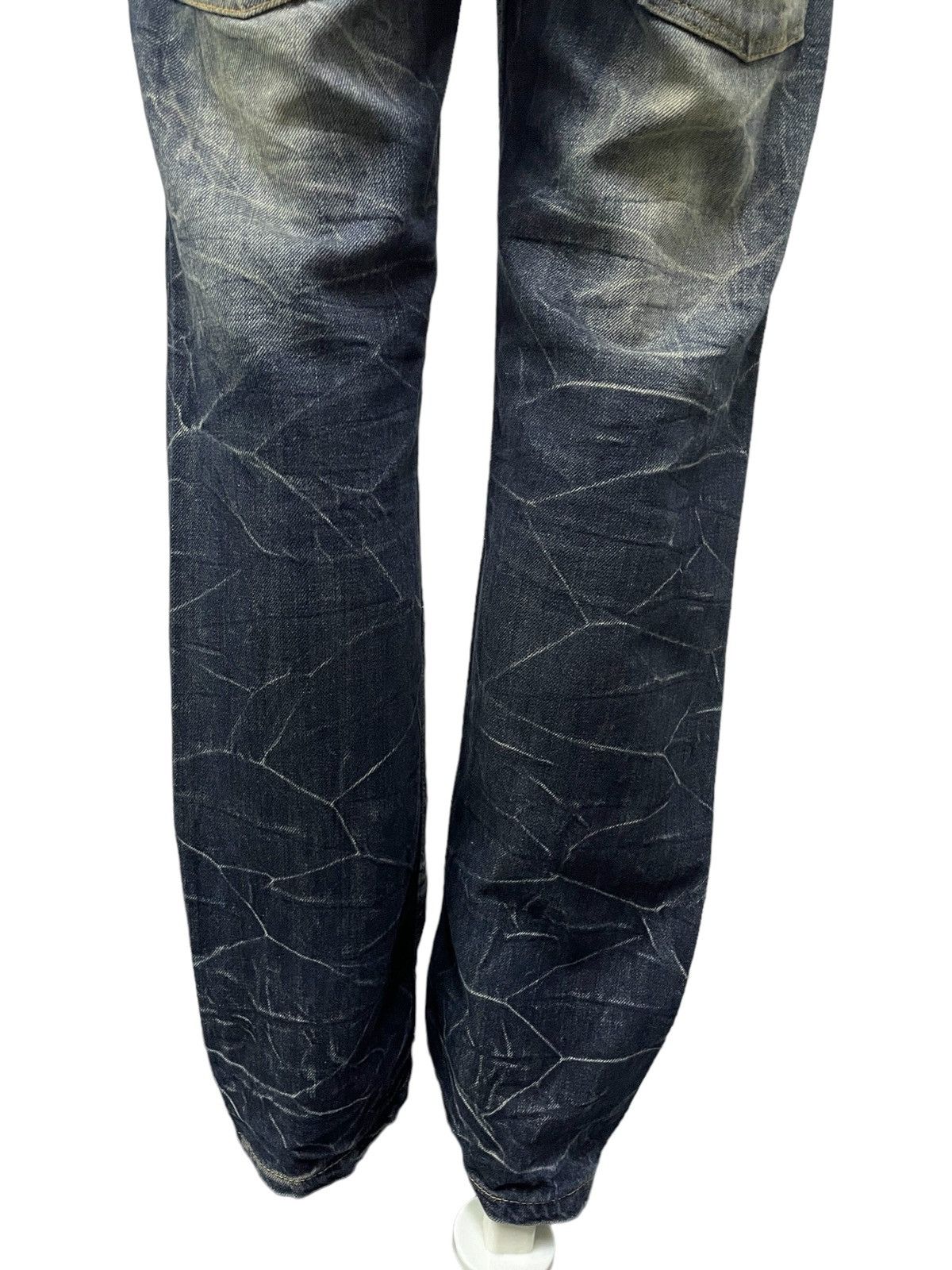GOSTAR DE FUGA × Hysteric Glamour Nylaus Japan Mud Wash Double Waist Claw Mark Jeans Size US 30 / EU 46 - 8 Thumbnail