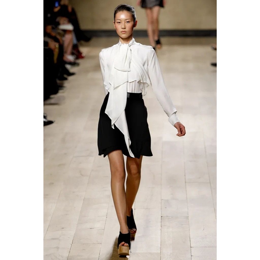Celine SS 2010 Off-White Silk Panel Shirt Size XS / US 0-2 / IT 36-38 - 1 Thumbnail