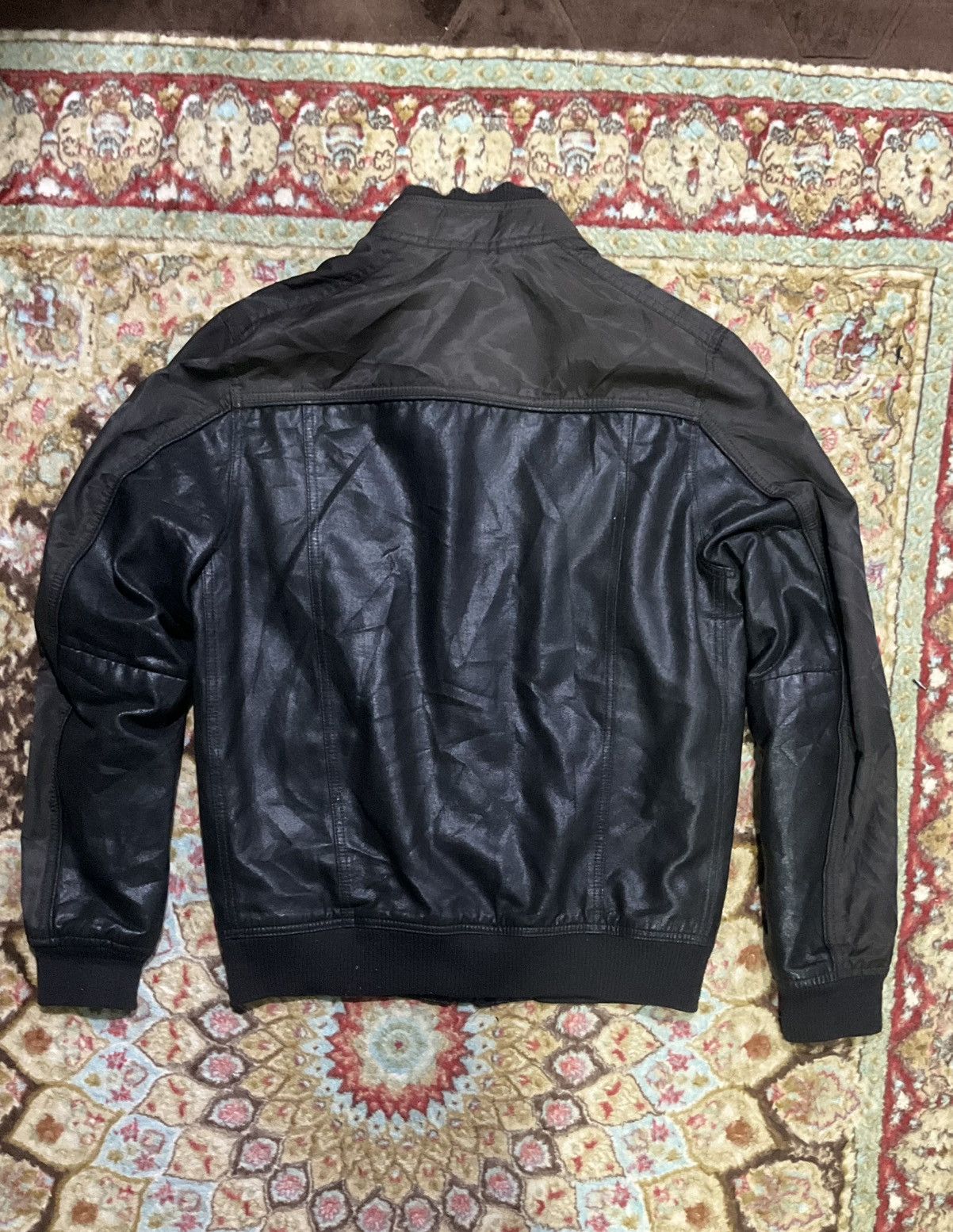 Zara Vintage Jacket with Half Leather Sleeves Size US L / EU 52-54 / 3 - 2 Thumbnail