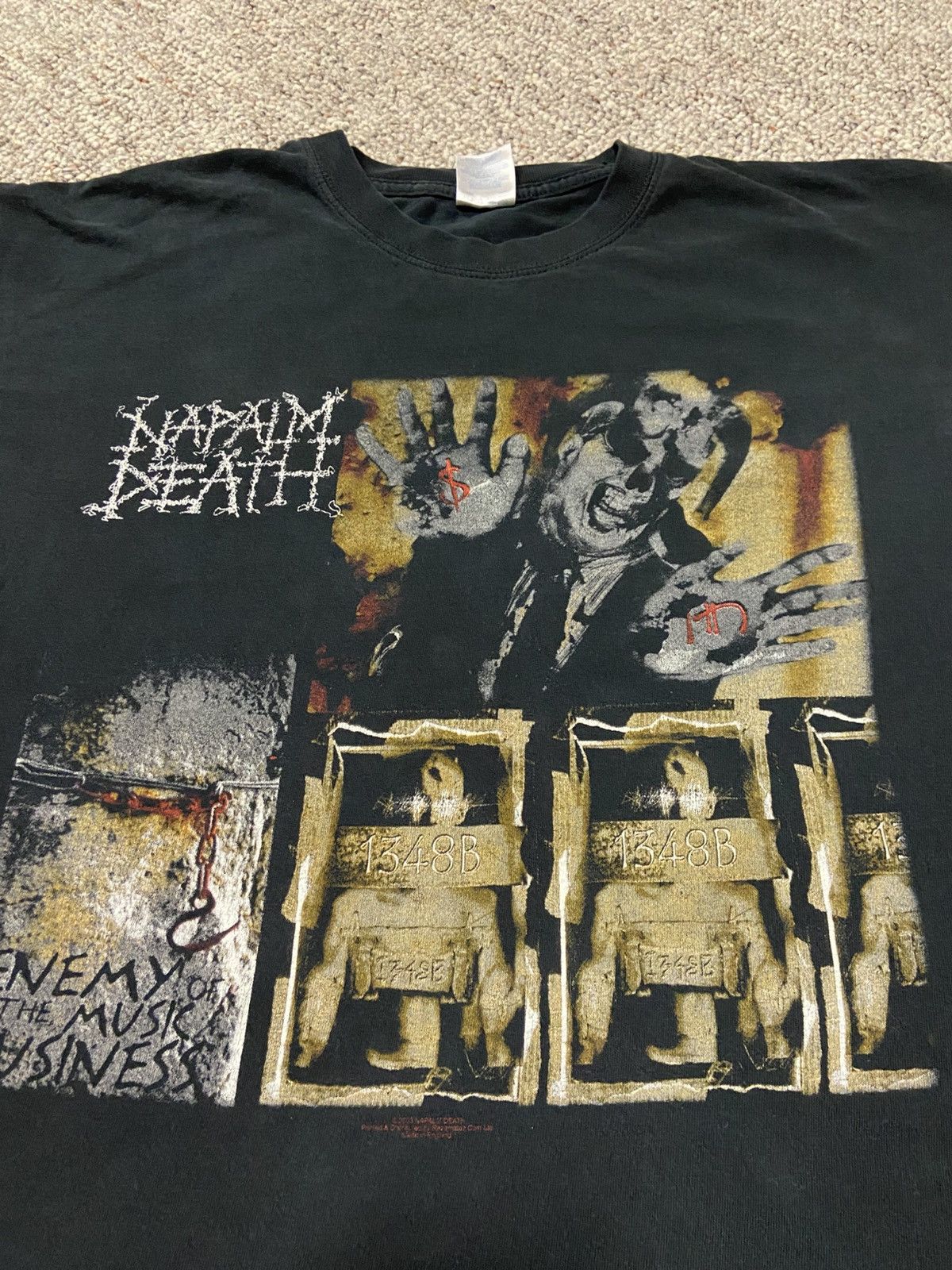 Band Tees Vintage Repaired Napalm Death Death Metal Band Tee Size US XL / EU 56 / 4 - 3 Thumbnail