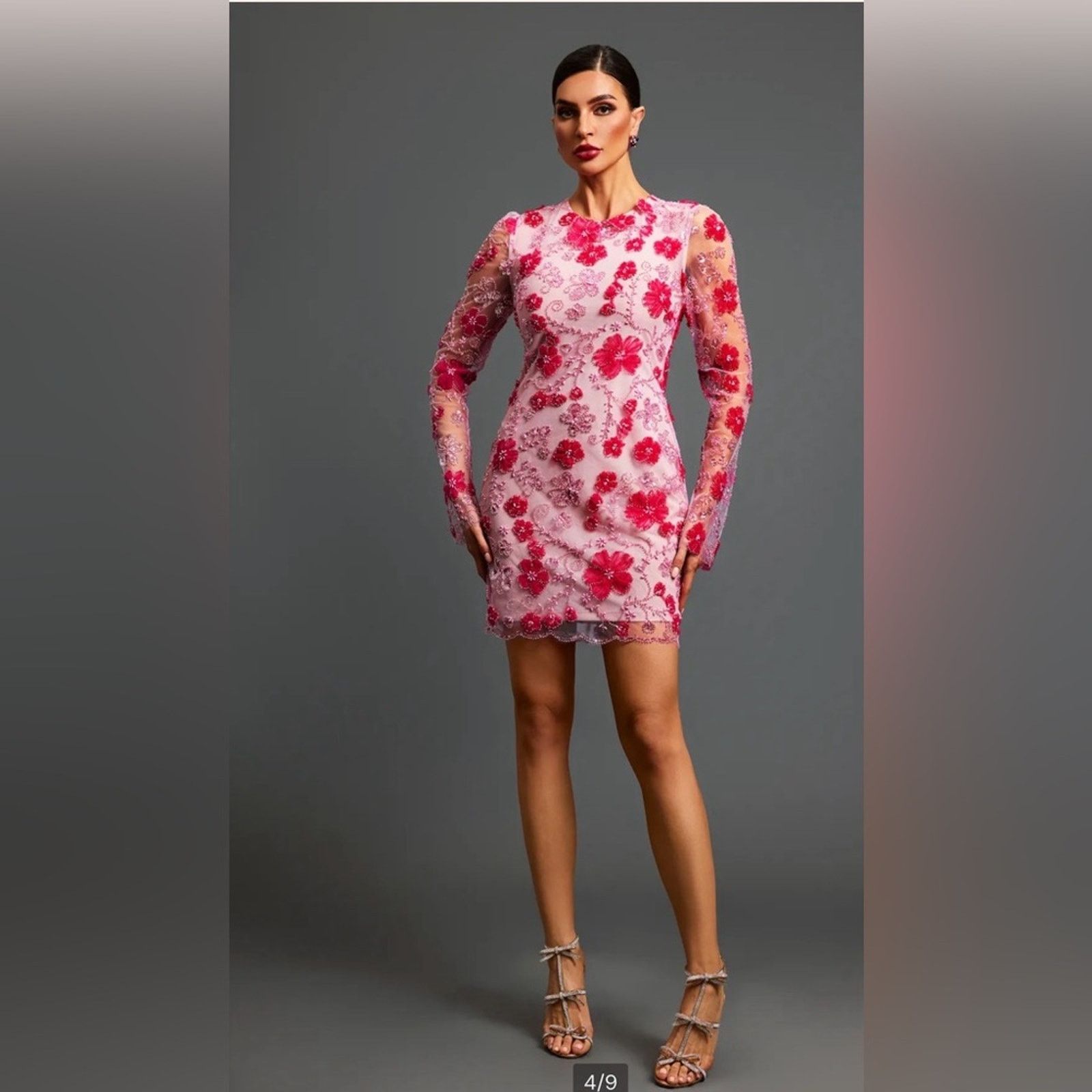 Other New Y2K Floral Pink Lace Dress size S/M Size S / US 4 / IT 40 - 3 Thumbnail