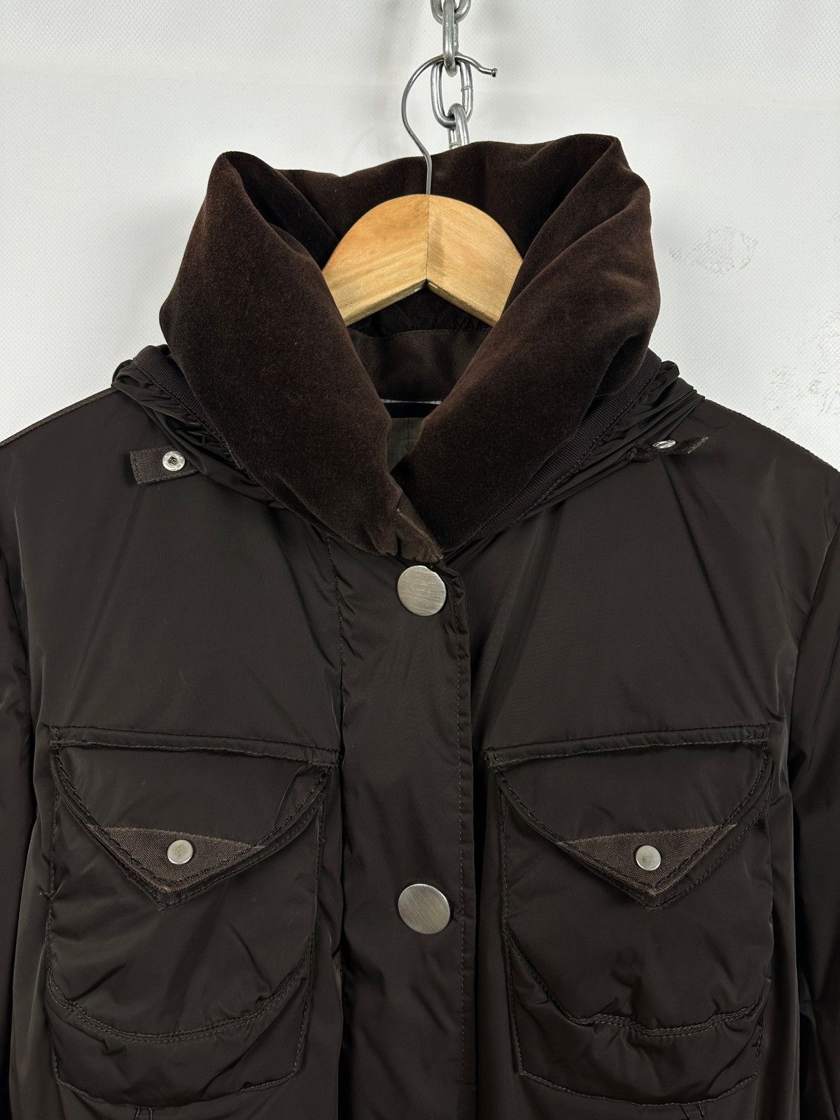 Marithe + Francois Girbaud Marithé+François Girbaud Brown Hooded Down Puffer Jacket Size M / US 6-8 / IT 42-44 - 9 Thumbnail
