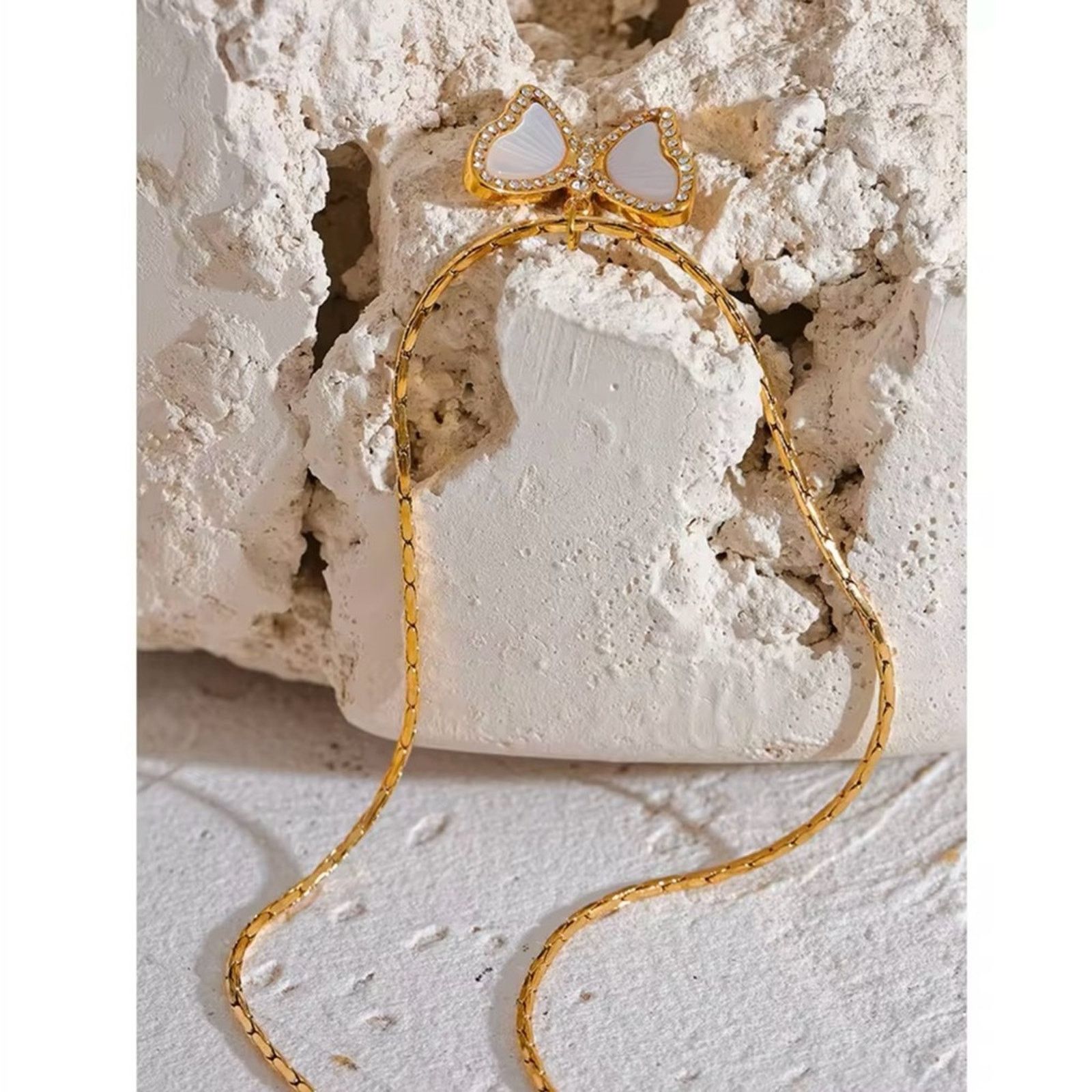 Other Delicate Stainless Steel Natural Butterfly Cast Necklace 17” Size ONE SIZE - 2 Thumbnail