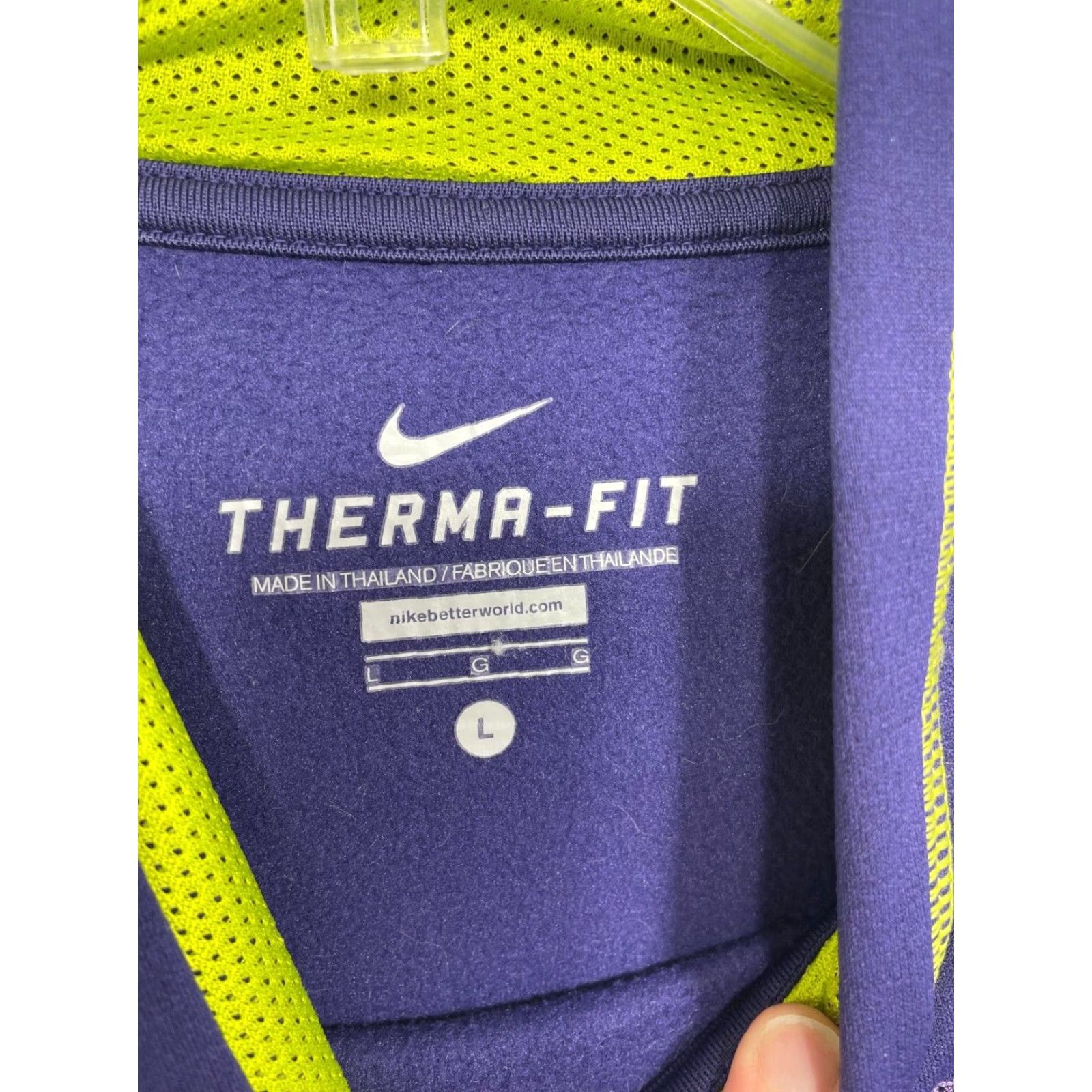 Nike Nike Therma Fit Hoodie Womens Large Purple Pullover Athletic Sweatshirt Size L / US 10 / IT 46 - 2 Thumbnail