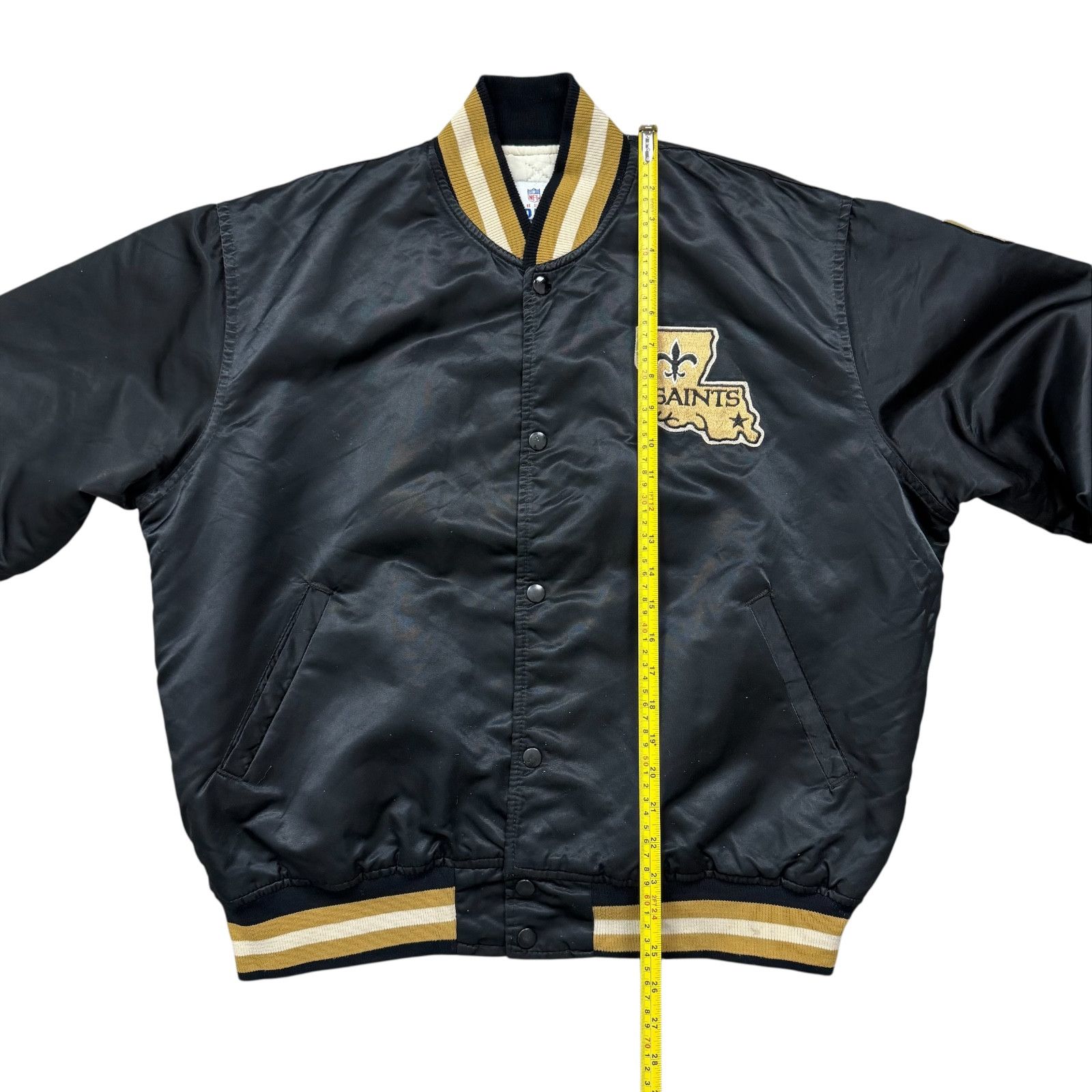 NFL VTG 90s NEW ORLEANS SAINTS SATIN JACKET BOMBER MADE IN USA Size US L / EU 52-54 / 3 - 14 Thumbnail