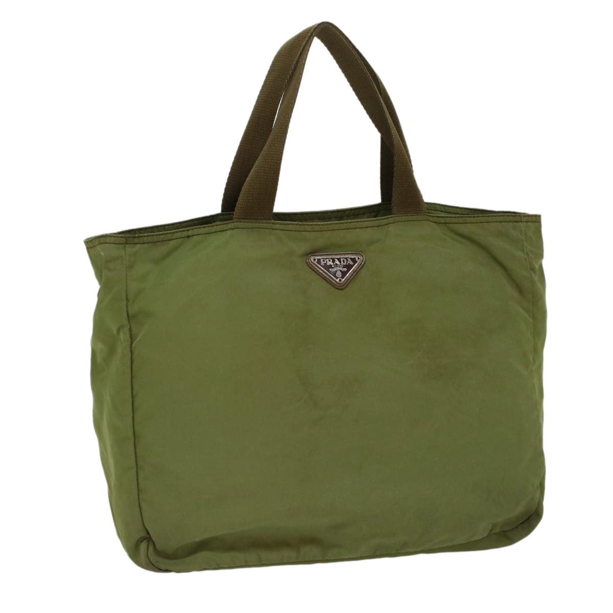 image of Prada Tote Bag Nylon Khaki Auth Cl776 in Green, Women's
