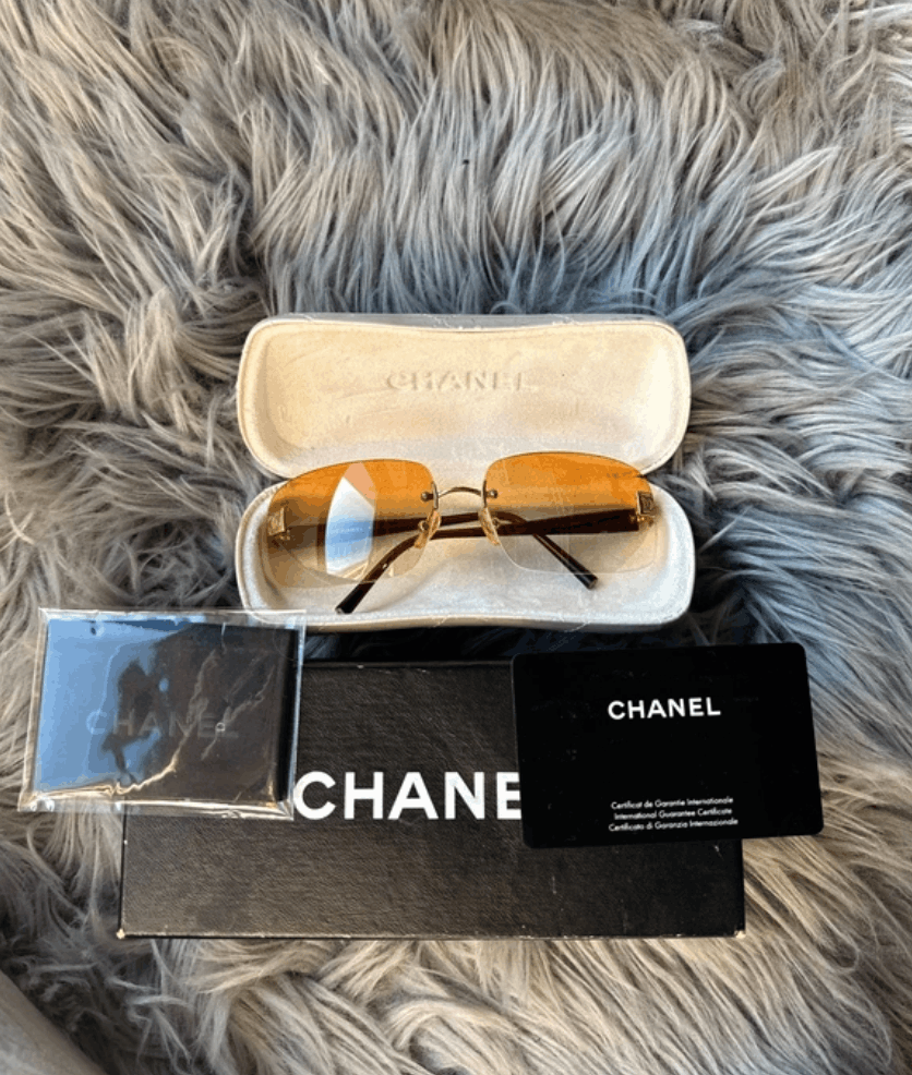 Chanel CHANEL Sunglasses Mask Rimless Rhinestone 4017 Vintage Size ONE SIZE - 1 Thumbnail