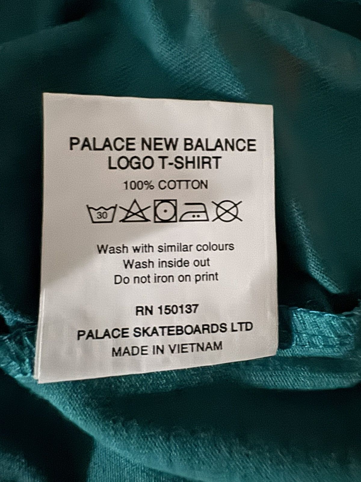 New Balance × Palace Palace X New Balance Logo T-Shirt teal M Size US M / EU 48-50 / 2 - 7 Thumbnail