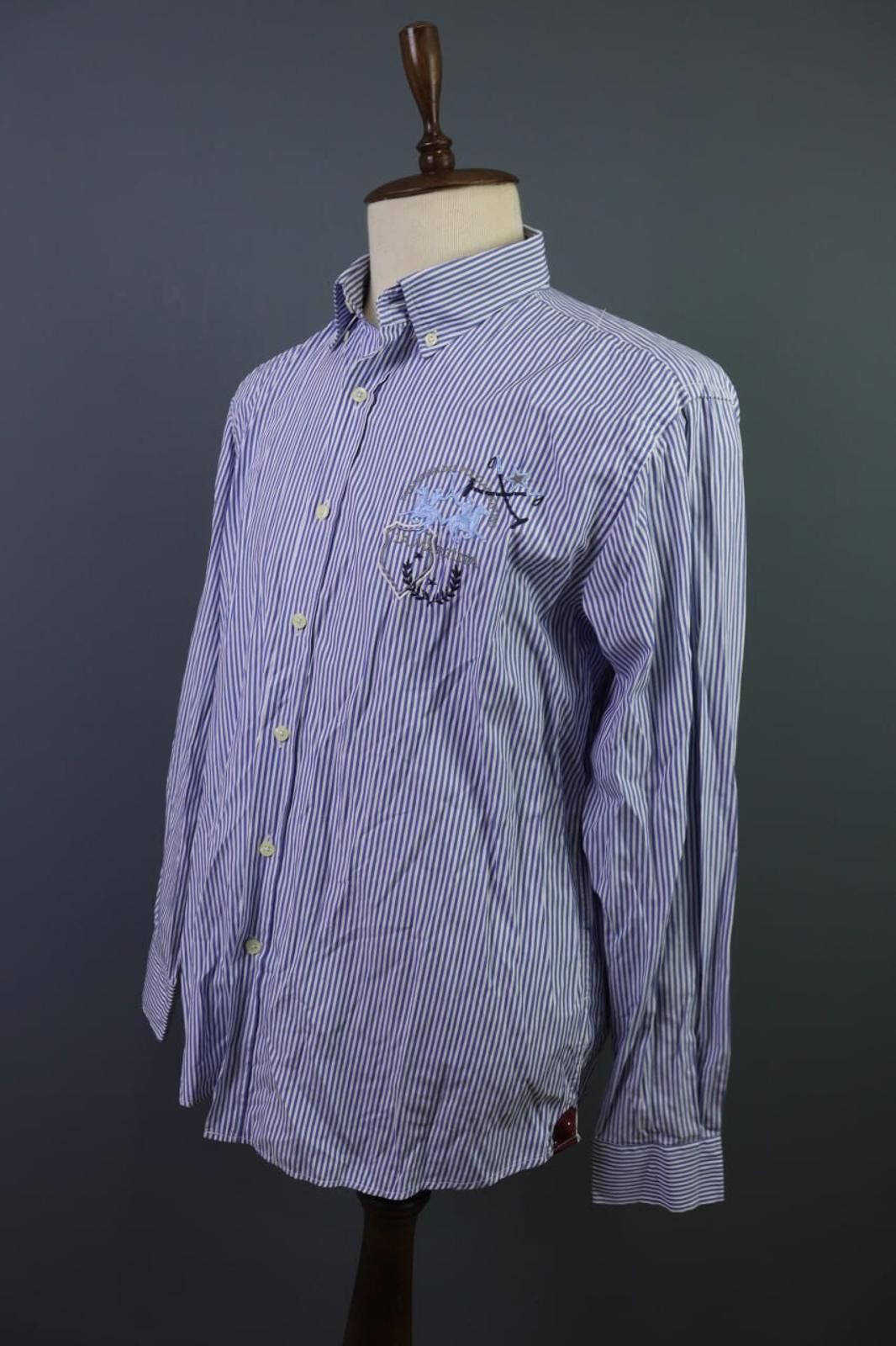 La Martina La Martina Buenos Aires Blue Striped Button Shirt Size XXL Size US XXL / EU 58 / 5 - 8 Thumbnail
