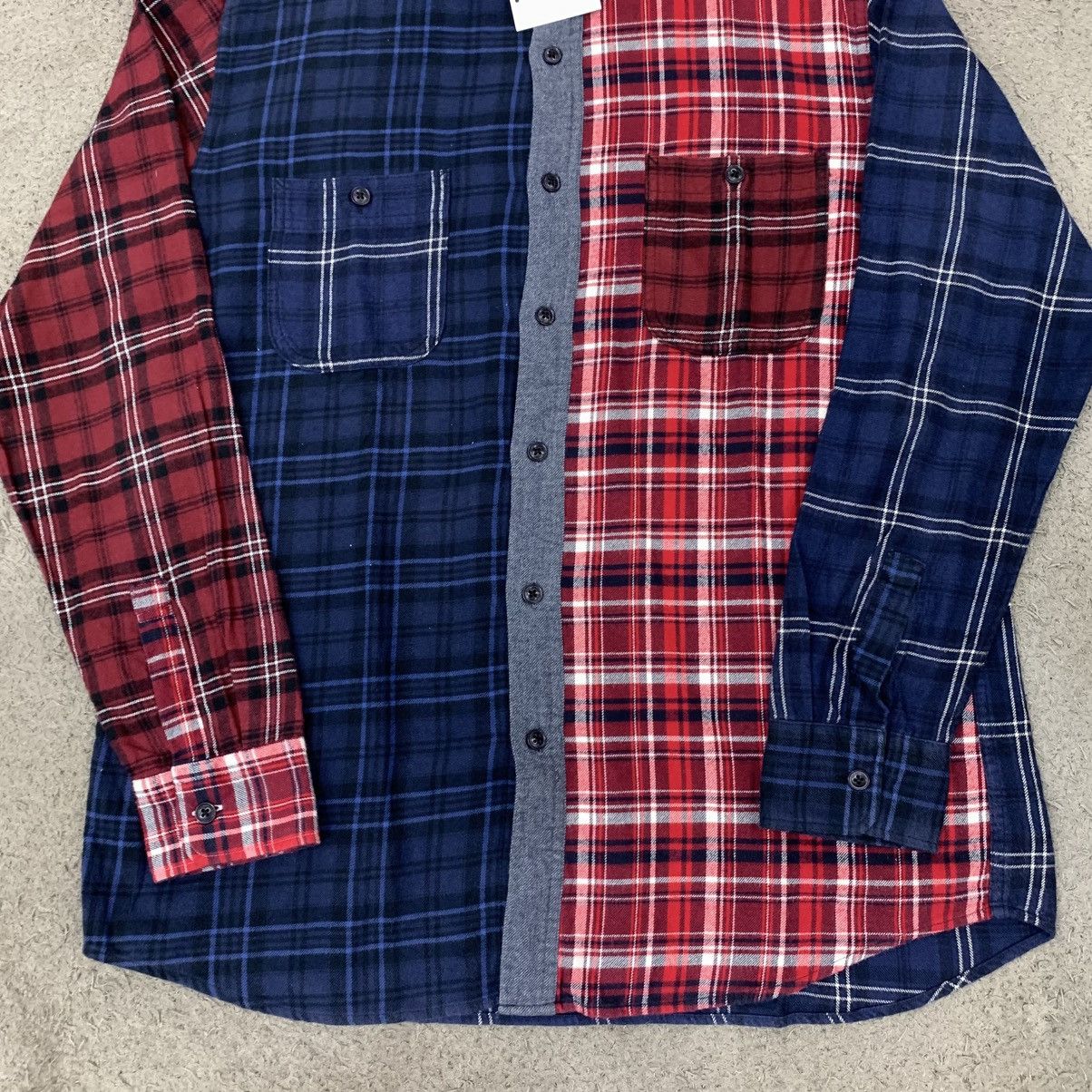Uniqlo Uniqlo Plaid Flannel Shirt Patchwork Japanese Brand Size US XL / EU 56 / 4 - 3 Thumbnail