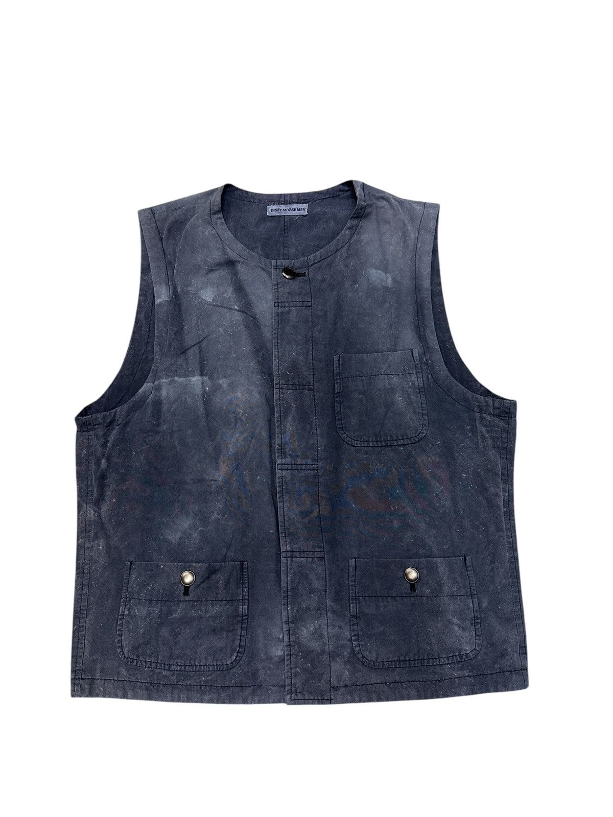 Issey Miyake 1980s ISSEY MIYAKE MEN DISTRESSED PATTERN VEST JACKET Size US M / EU 48-50 / 2 - 1 Thumbnail