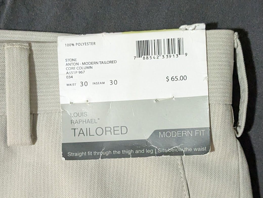 Other Louis Raphael NWT 30X30 stone modered fit dress pants Size US 30 / EU 46 - 3 Thumbnail