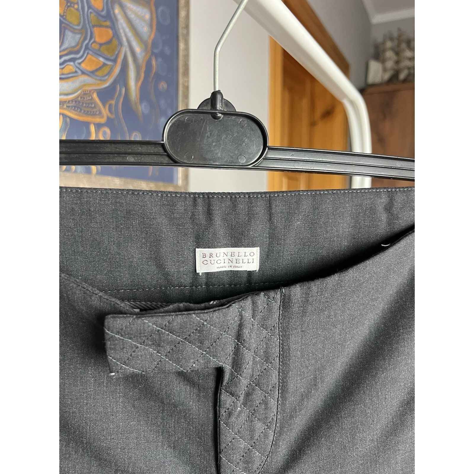 Brunello Cucinelli MINT! Brunello Cucinelli Gray Moto Byker Style Wool Pants Si Size 28" / US 6 / IT 42 - 5 Thumbnail