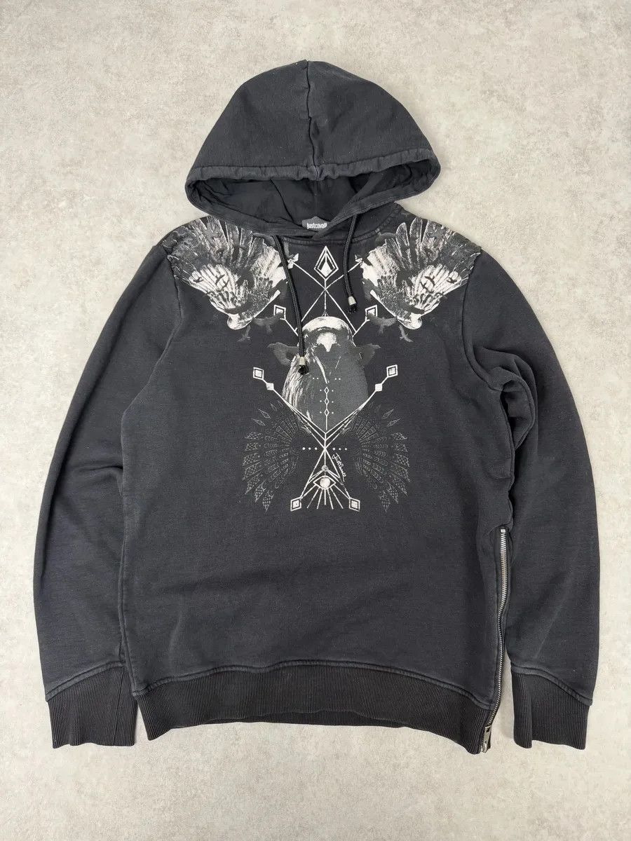 Just Cavalli AW2017 Cavalli Black Bird Zip Hoodie Size US M / EU 48-50 / 2 - 3 Thumbnail