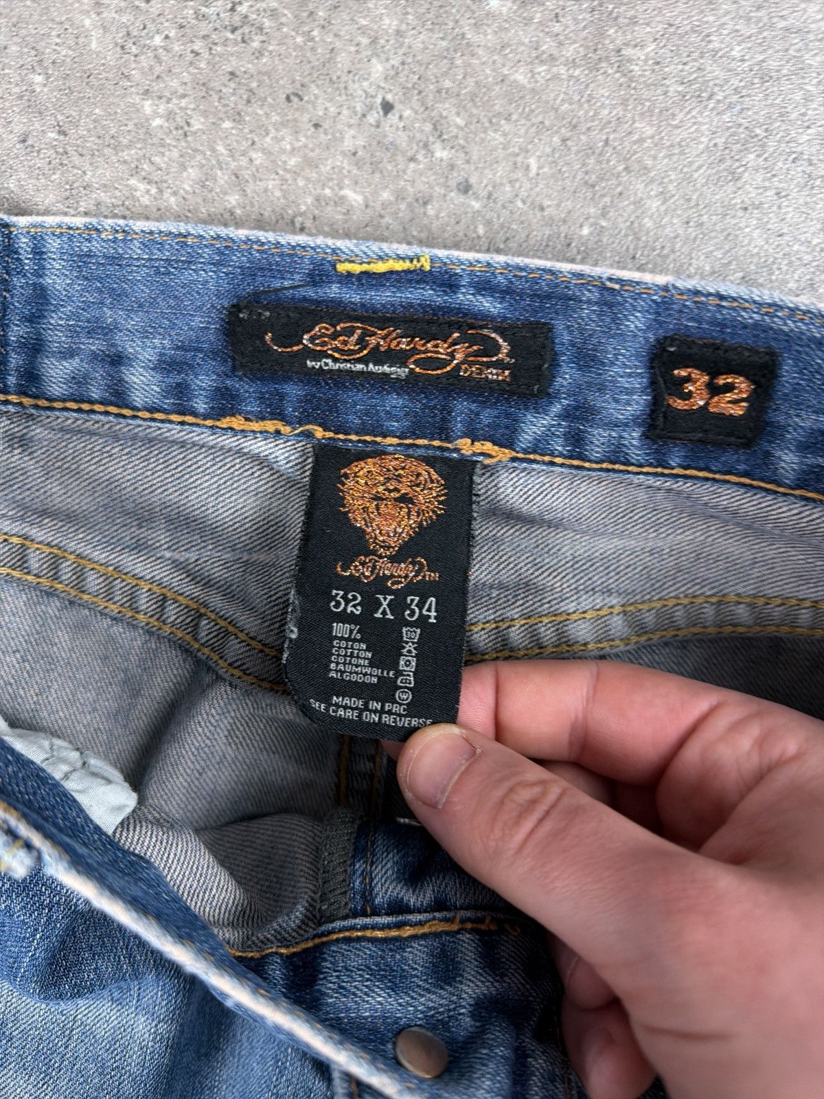 Ed Hardy Vintage Y2K Ed hardy spellout jeans Size US 32 / EU 48 - 9 Thumbnail