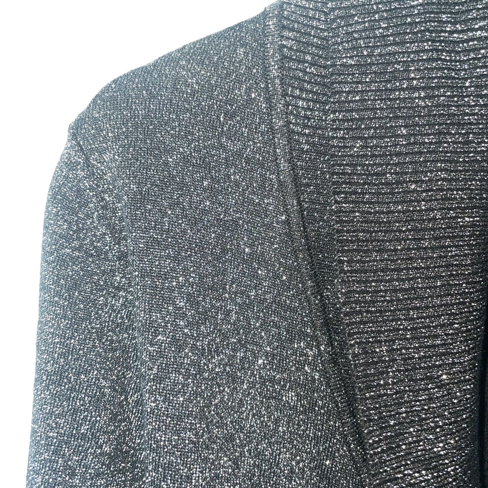 Vintage NWT Reba Sweater Silver Glittery Scoop Neck Womens M Shirt Size M / US 6-8 / IT 42-44 - 7 Thumbnail