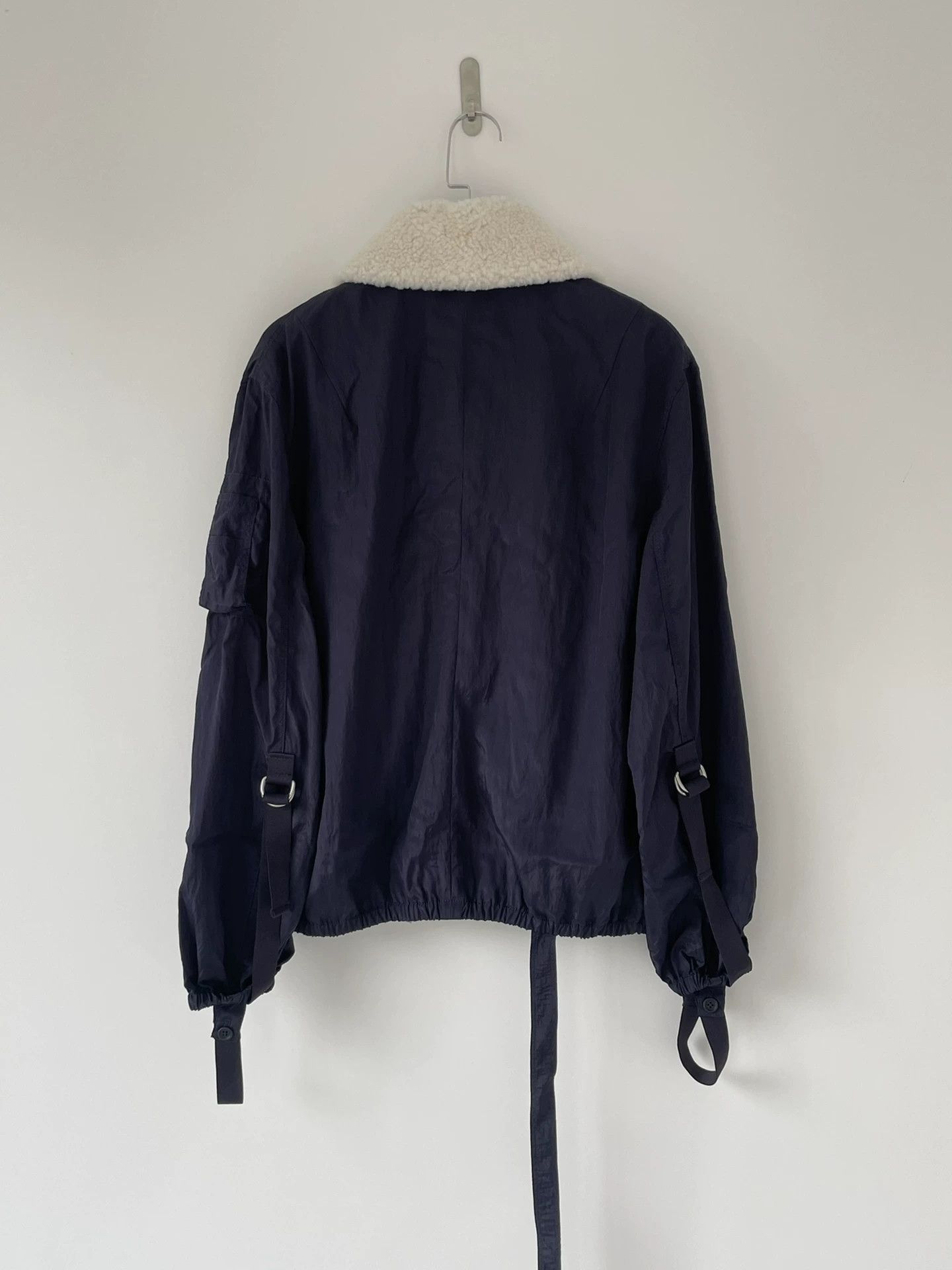 Helmut Lang Black Faux Fur Collar Zip-Up er Jacket S Size US S / EU 44-46 / 1 - 8 Thumbnail