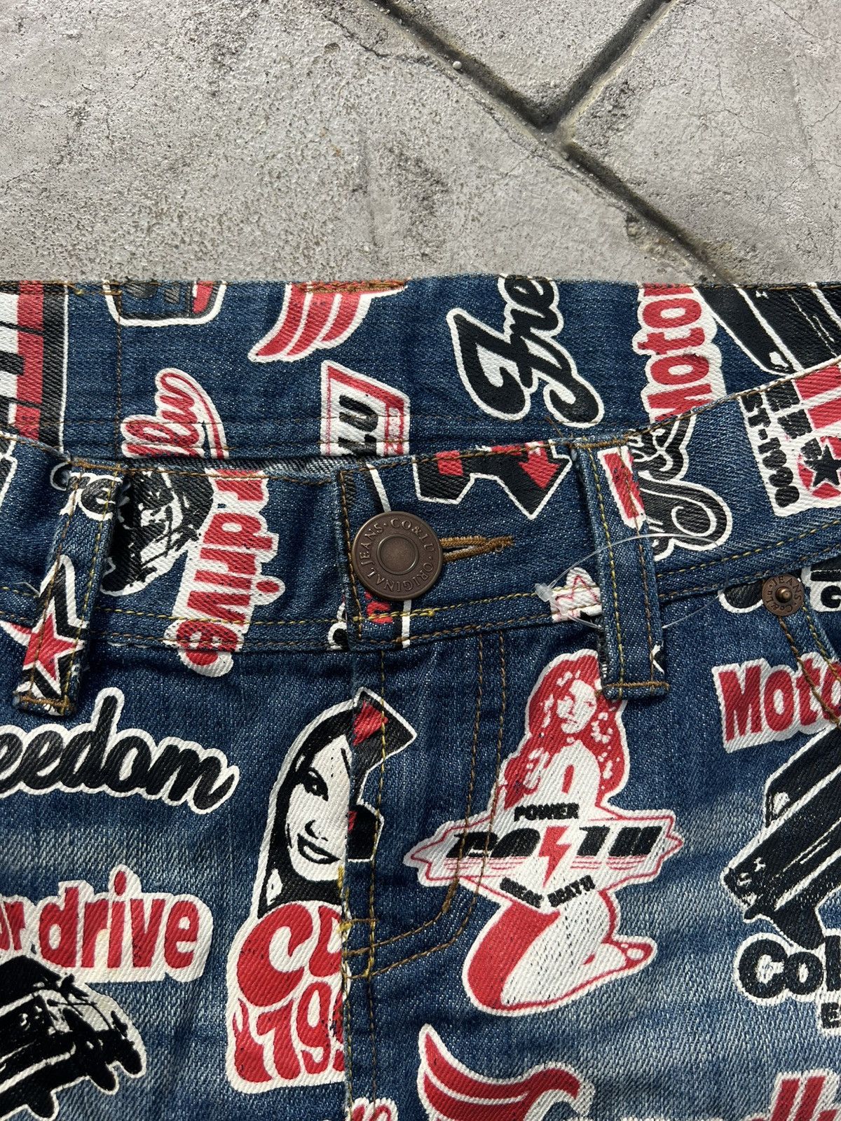 Japanese Brand CO & LU MINI SKIRTS DENIM RIPOFF HYSTERIC GLAMOUR Size 29" - 5 Thumbnail