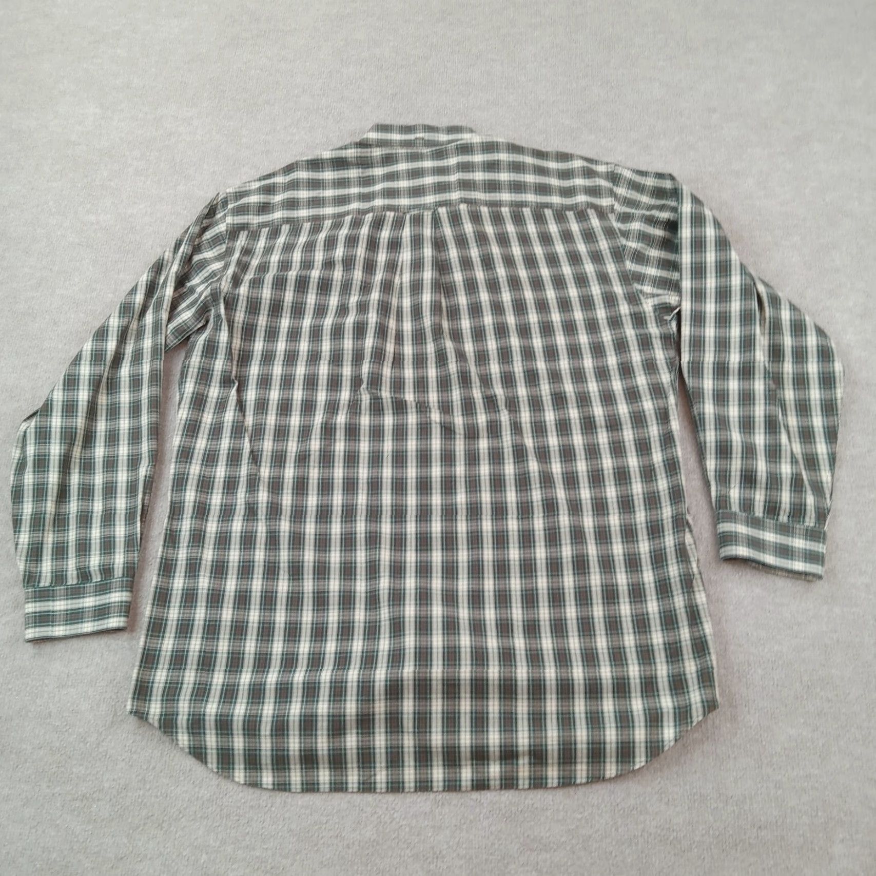 Nordstrom Nordstrom Shirt Mens XL Tall Beige Green Plaid Long Sleeve Button Up - Vintage? No Size US XL / EU 56 / 4 - 6 Thumbnail