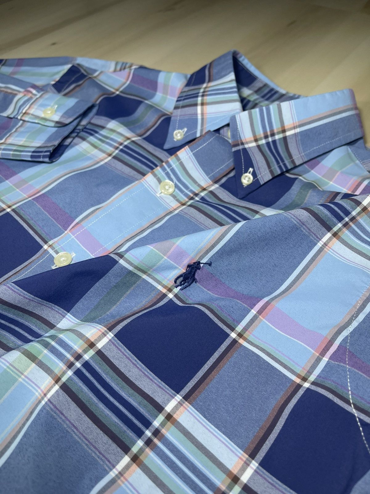 Polo Ralph Lauren Polo Ralph Lauren Men's Sz M Blue Plaid Performance Shirt Size US M / EU 48-50 / 2 - 1 Thumbnail
