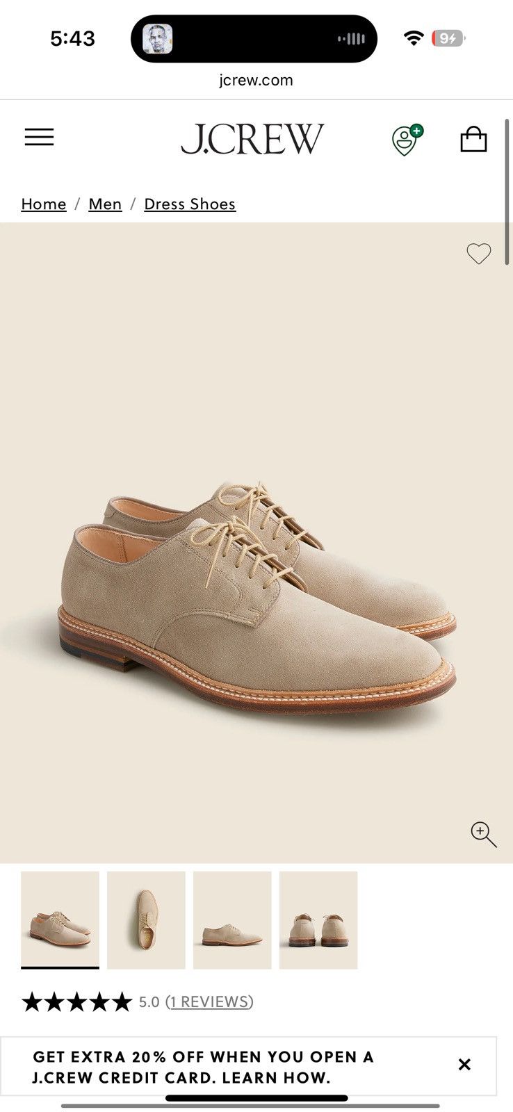 Alden Alden plain-toe Dover bluchers. Size US 9.5 / EU 42-43 - 8 Thumbnail