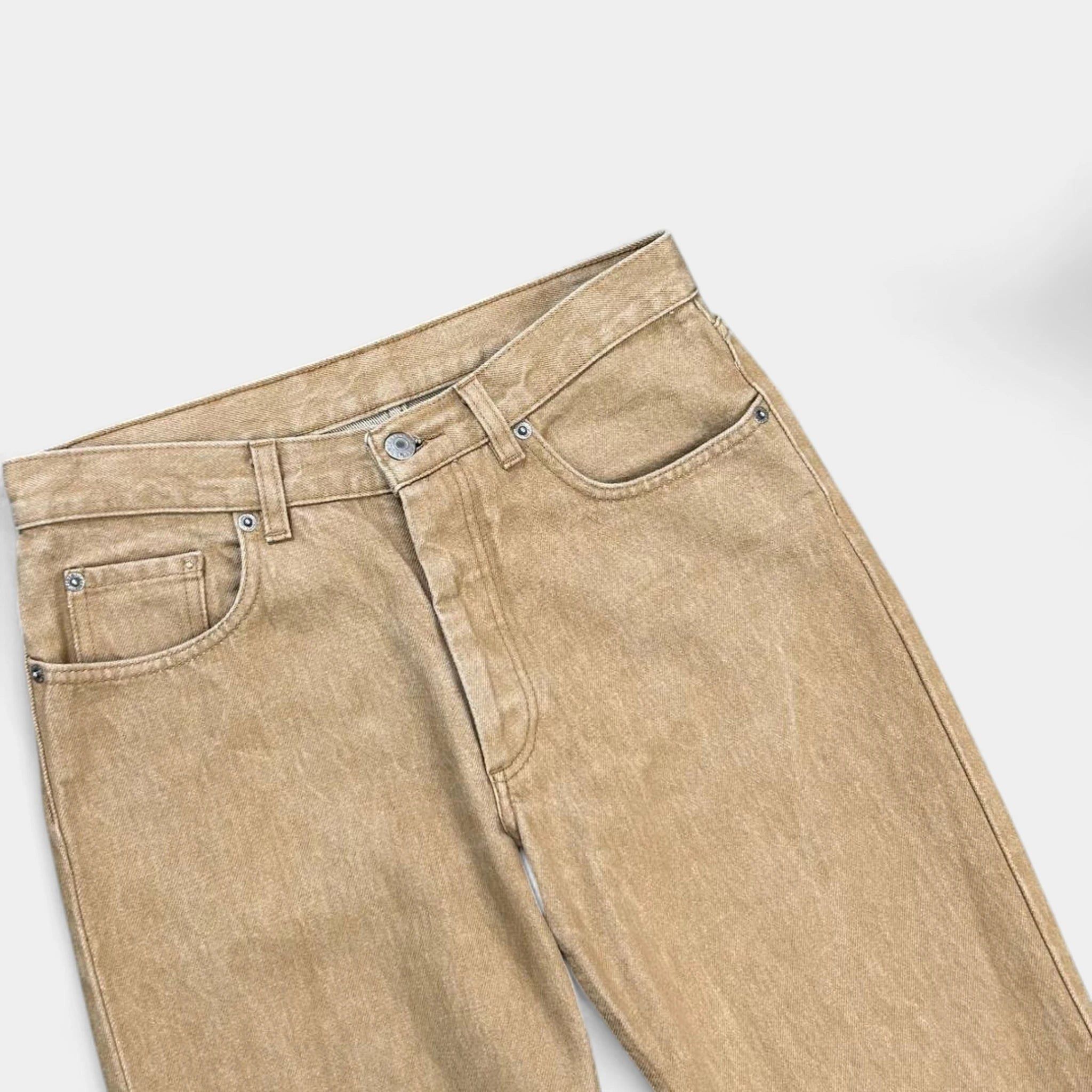 Helmut Lang Helmut Lang Classic Straight Leg Beige Brown Pants Size US 30 / EU 46 - 2 Thumbnail
