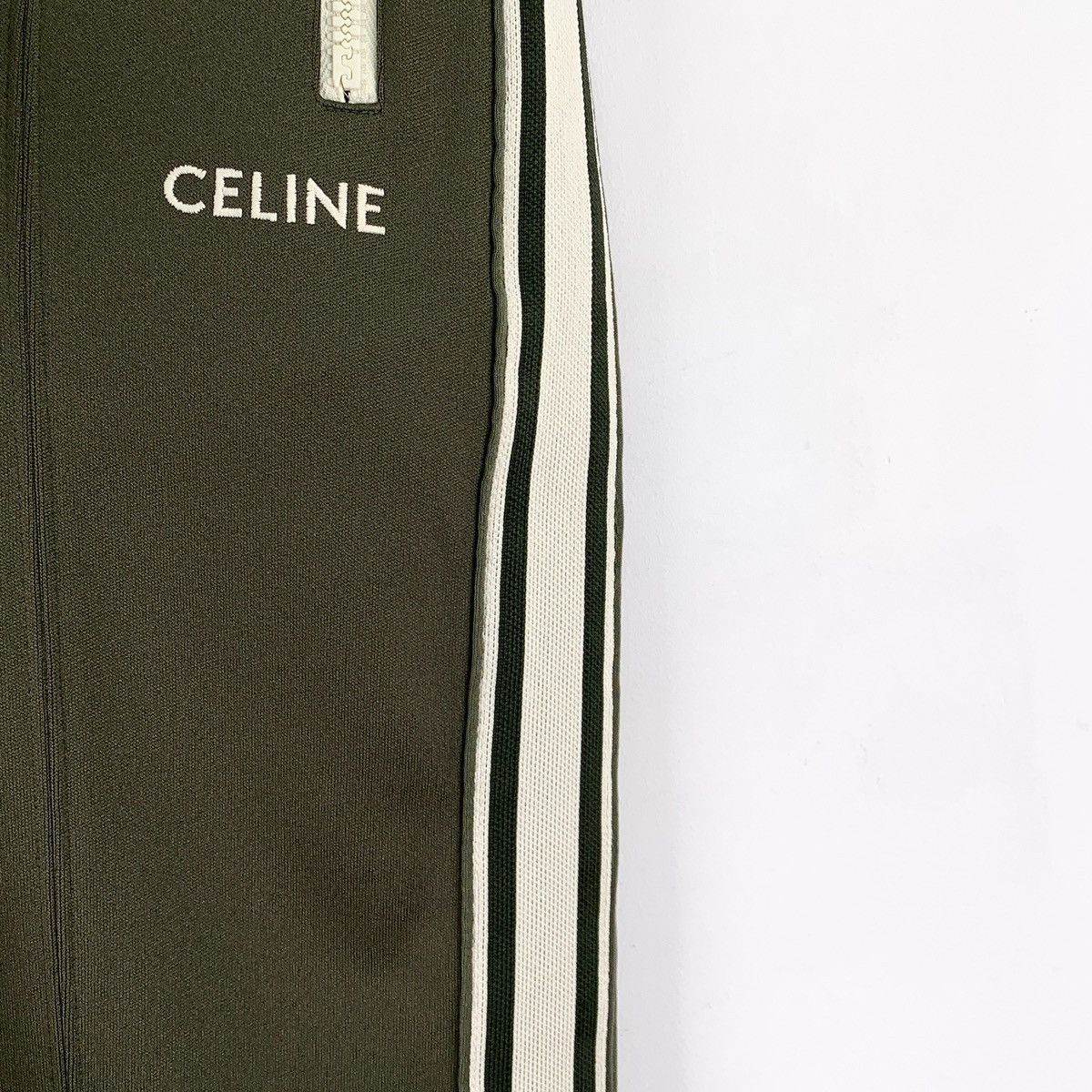 Celine Celine 22FW Dark Green Logo Embroidery Casual Skirt K26WX Size 28" / US 6 / IT 42 - 4 Thumbnail