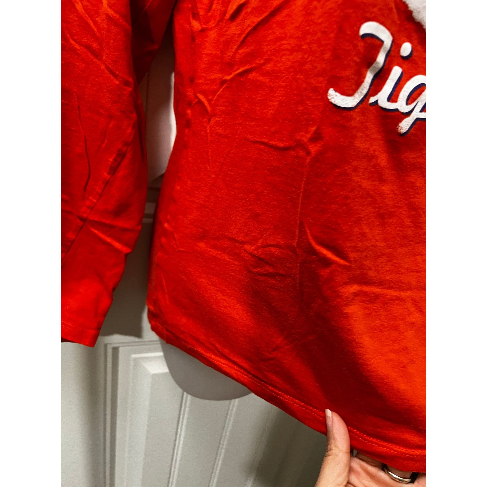 Russell Athletic Clemson Tigers 1889 Paw Logo Long Sleeve T-Shirt V-neck L Size L / US 10 / IT 46 - 6 Thumbnail